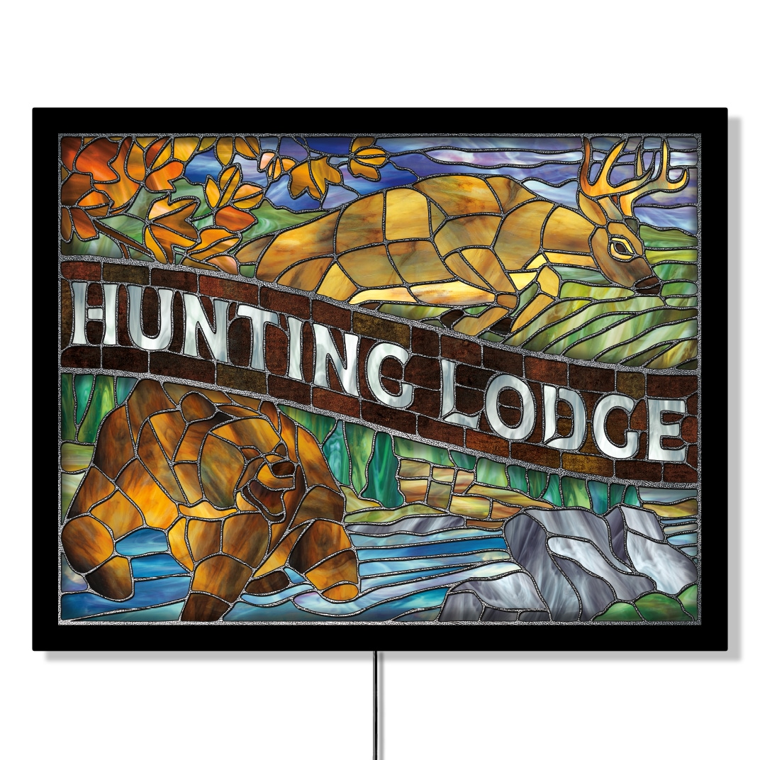 Desperate Enterprises LEDHUNTING Backlit LED Sign - Hunting Natural 23-Inches H x 18-Inches W Vintage/Retro Sign