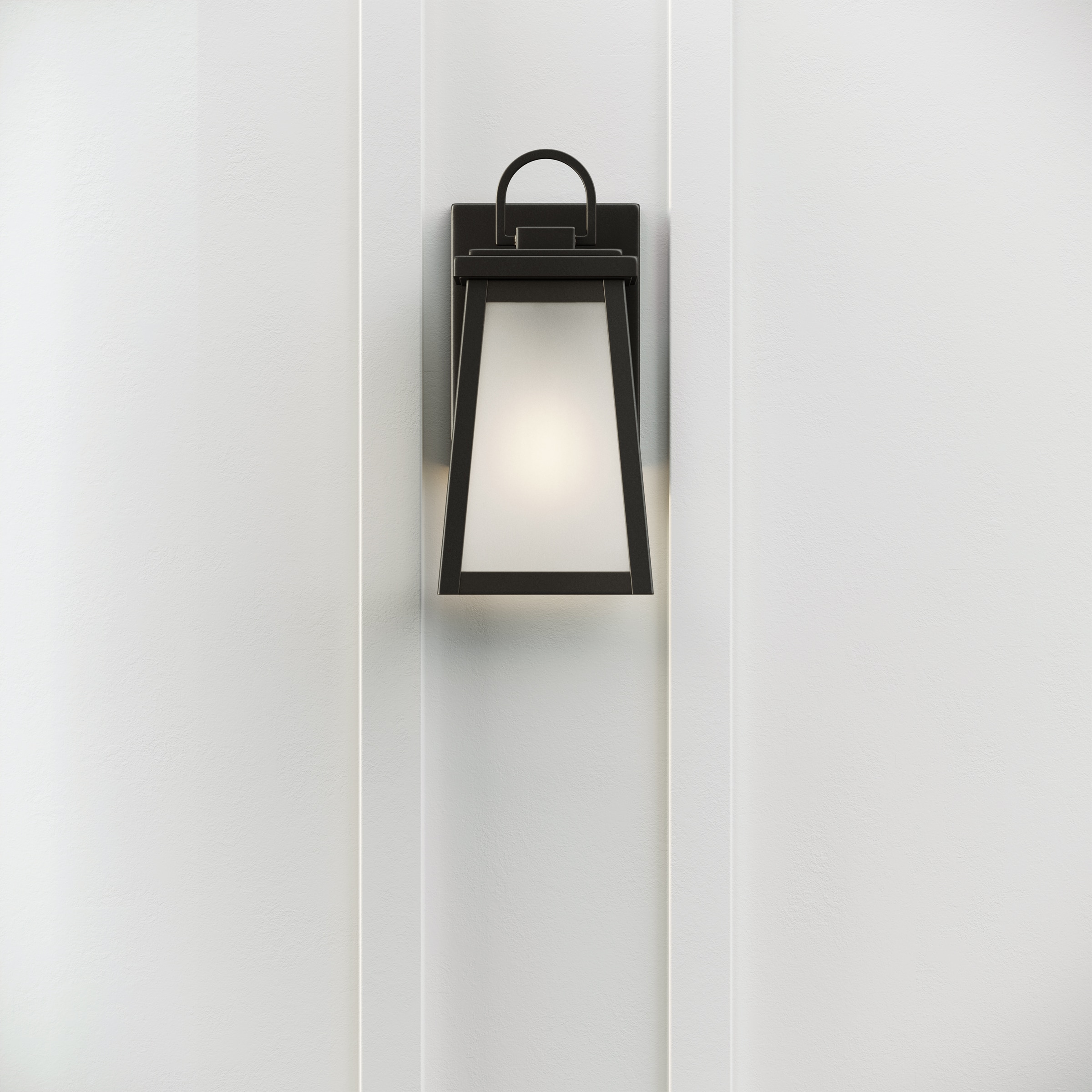 Generation Lighting 8548401-12 Founders 1 -Light 11.5-in H Matte Black Hardwired Outdoor Wall Light