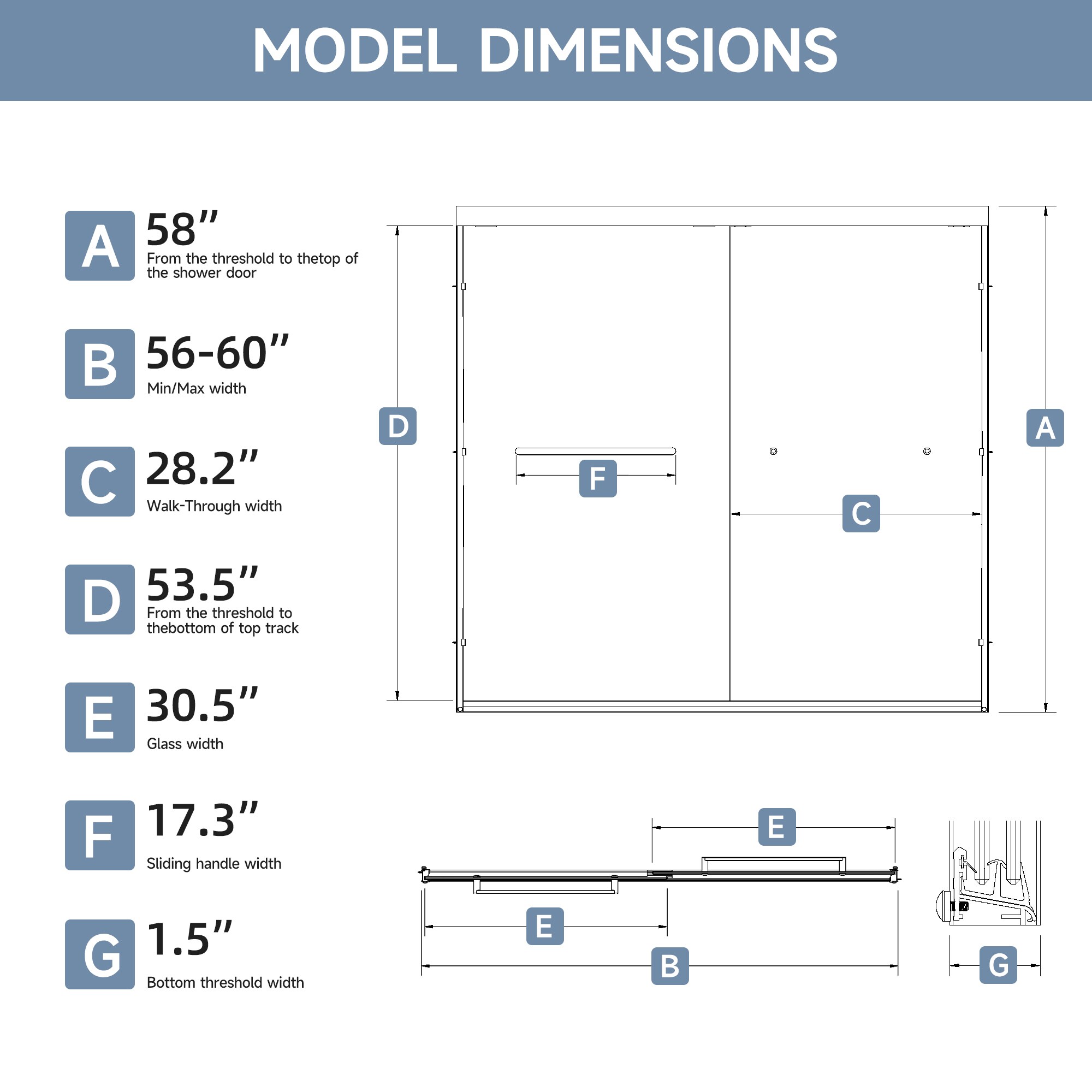 BEARSOLIM DJYC-T5595P476205 Bathtub-Doors - Thumbnail View #3