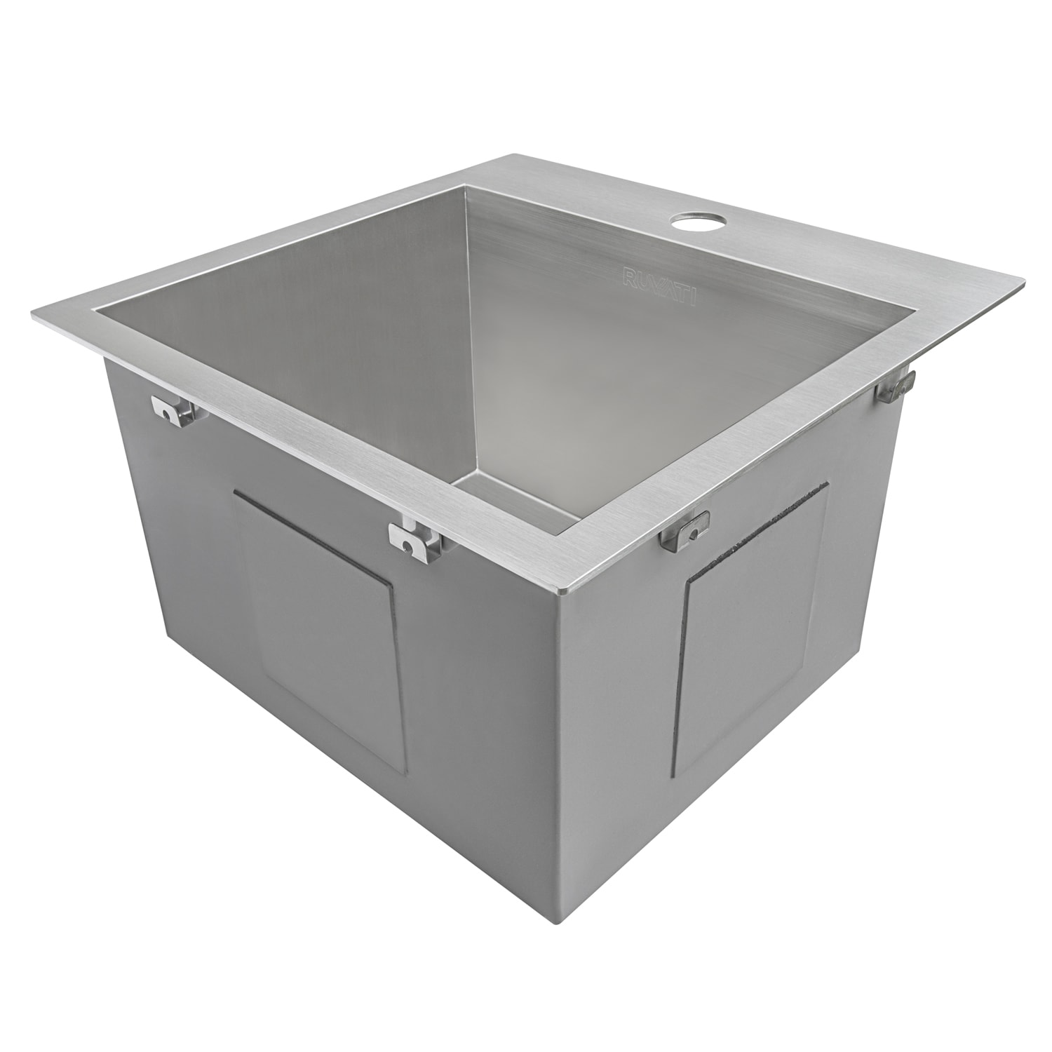 Ruvati 15" Brushed Stainless Steel Drop-In Bar Sink