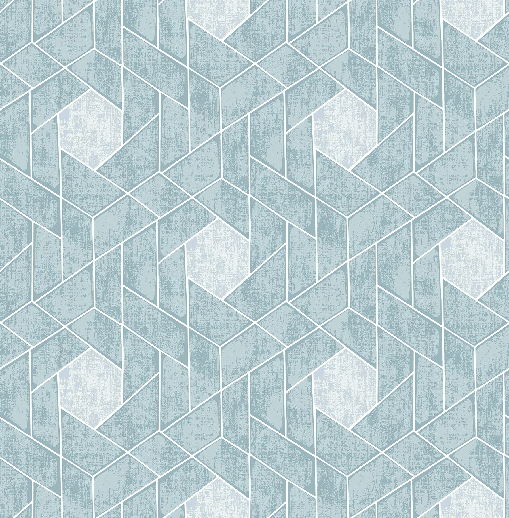 Scott Living 2964-25904 56.4-sq ft Aqua Non-woven Textured Geometric 3D Unpasted Wallpaper