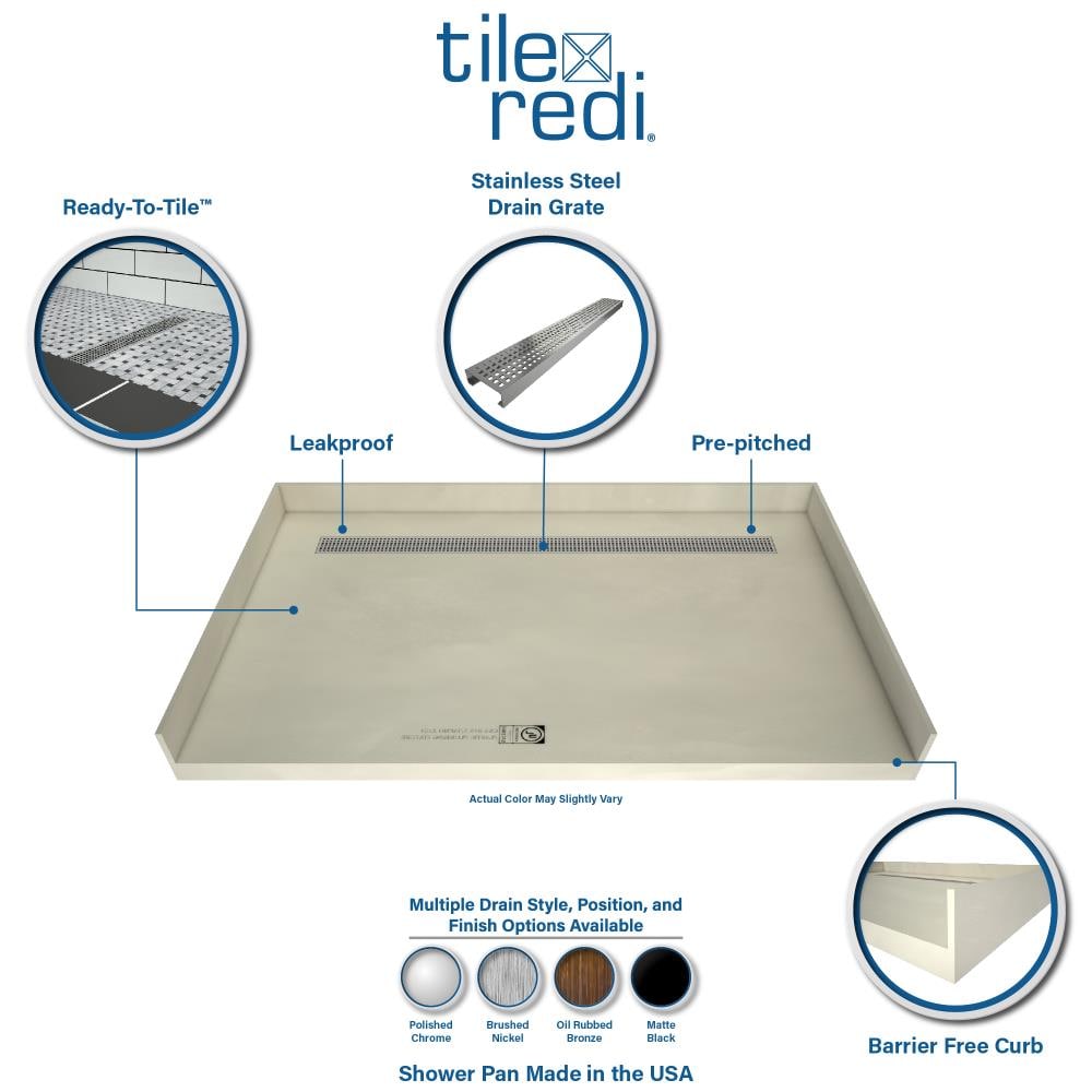 Tile Redi RT3660CBFB-PVC-SQPC Shower-Floors - View #2