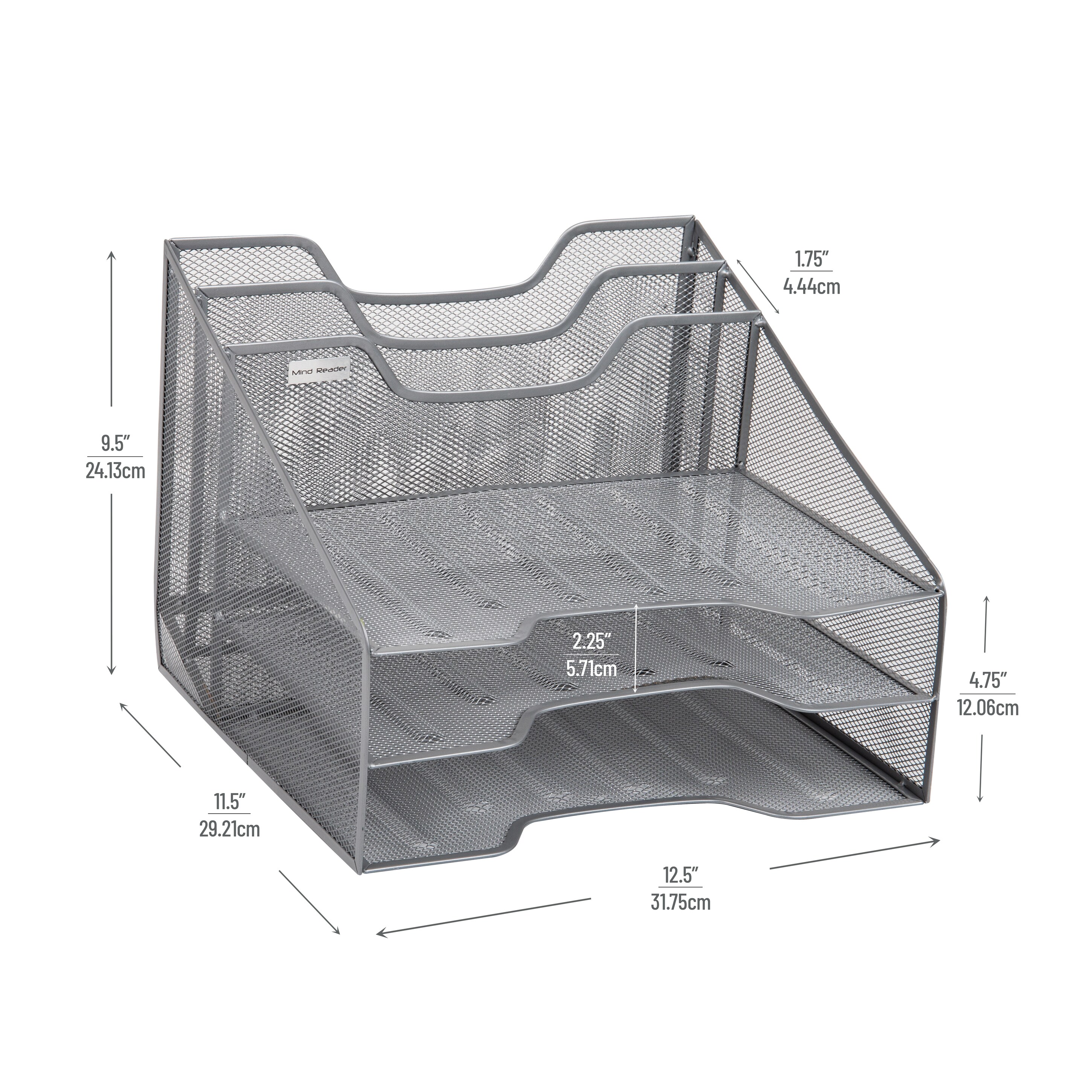 Mind Reader MESHBOX5-SIL Desktop-Organizers - View #3