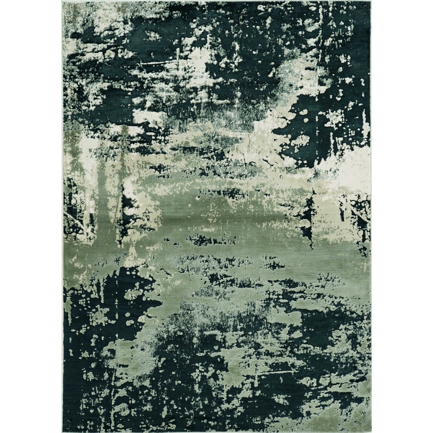 HomeRoots 352747 Bernadette 5 X 8 (ft) Rag Silver Charcoal Indoor Distressed/Overdyed Area Rug