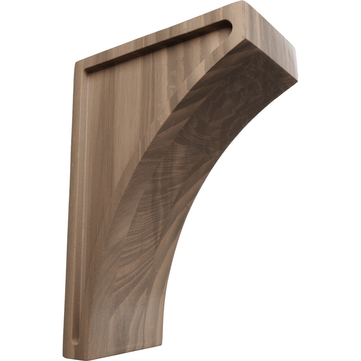 Ekena Millwork CORW03X05X08LWWA 3-in x 5.5-in x 8-in Unfinished Walnut Wood Paintable/Stainable Corbel