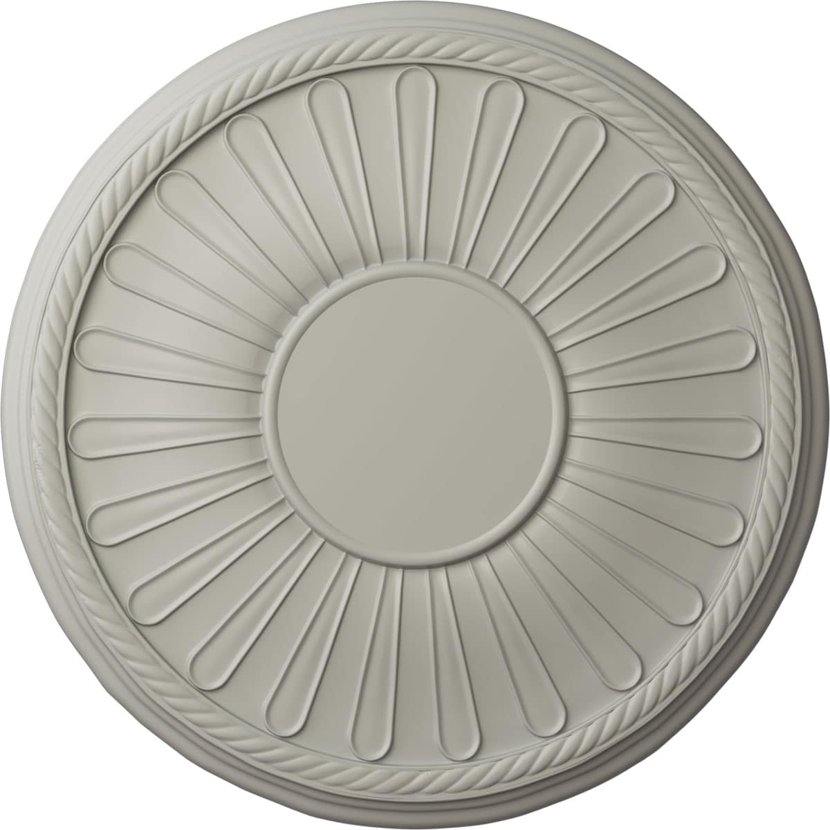 Ekena Millwork CM22LNPCF Leandros 22.875-in W x 22.875-in L Painted Pot Of Cream Polyurethane Whole Ceiling Medallion