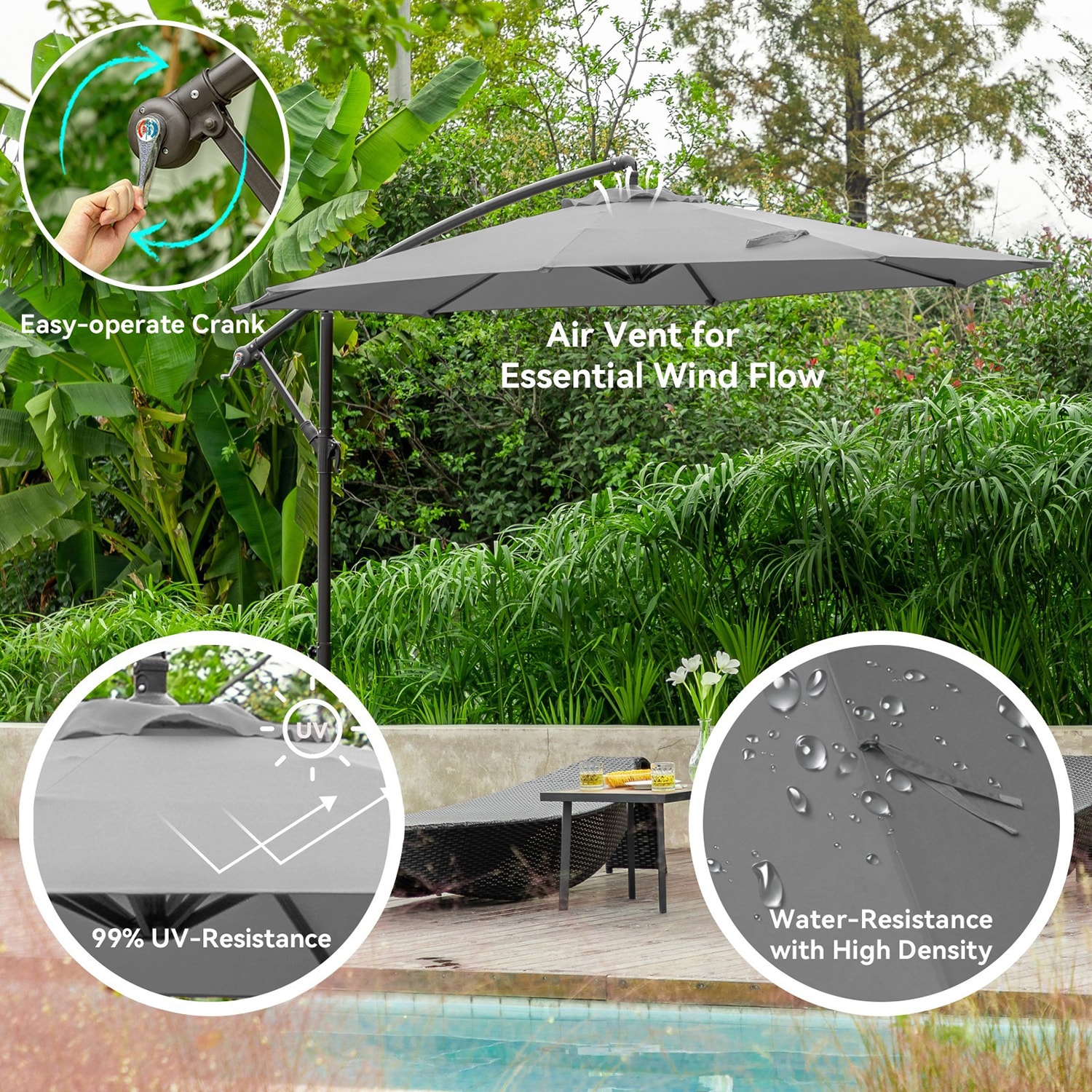 JEAREY JE-QTXJS+DZ-10FT-GR Umbrellas-2 - View #3