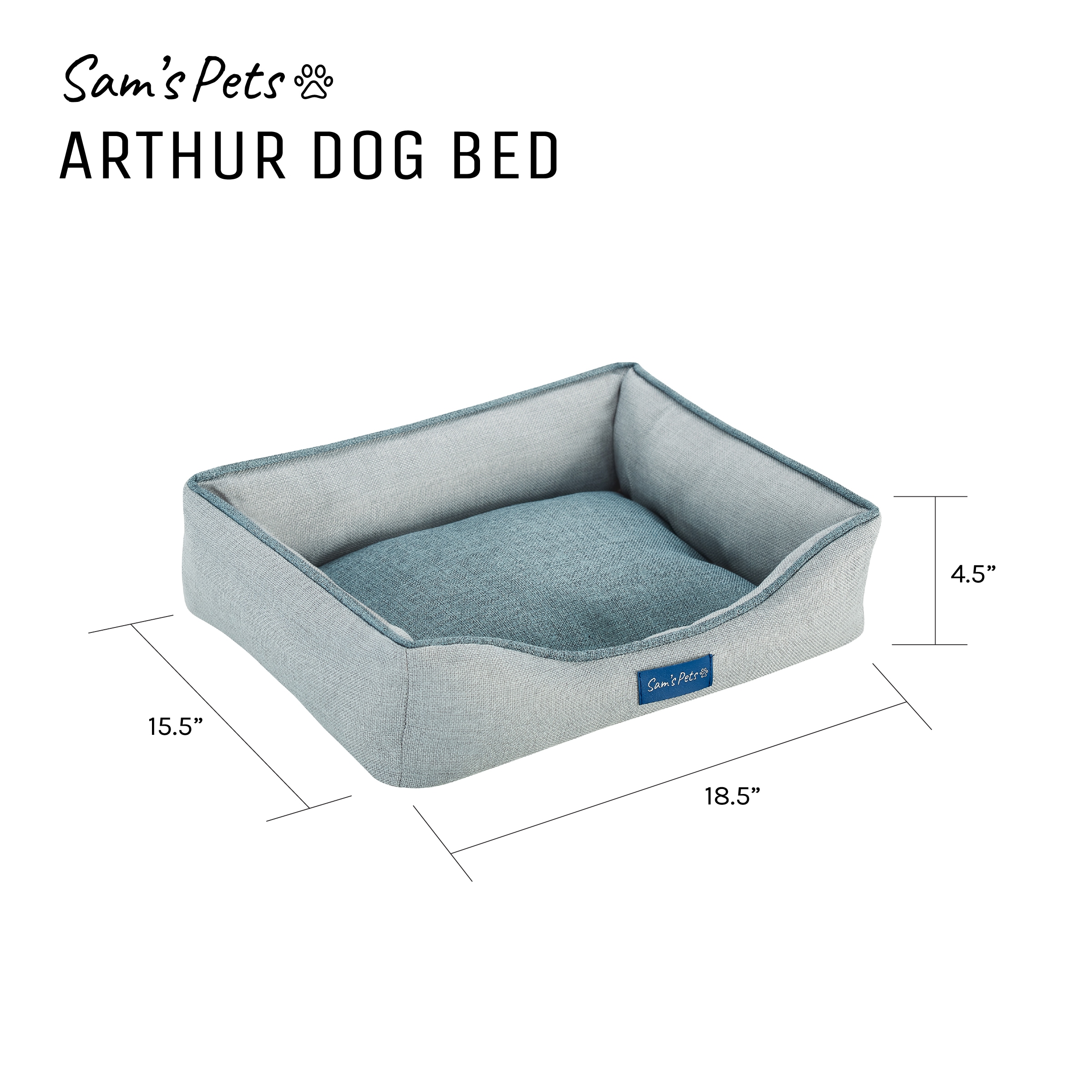 Arthur Extra Small Gray Elevated Outdoor Dog Bed