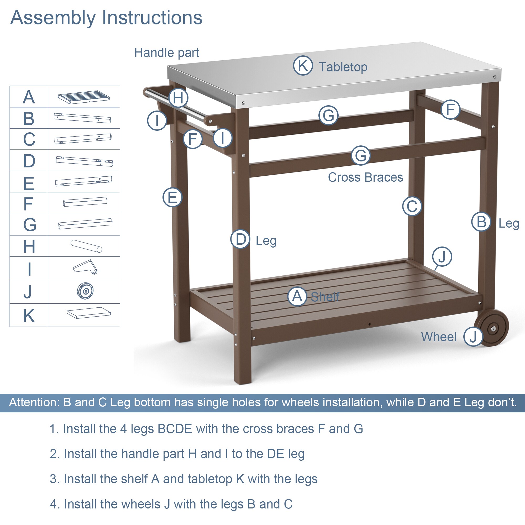 Runesay HBGRIL-14 Grill-Carts-Grill-Stands - View #6