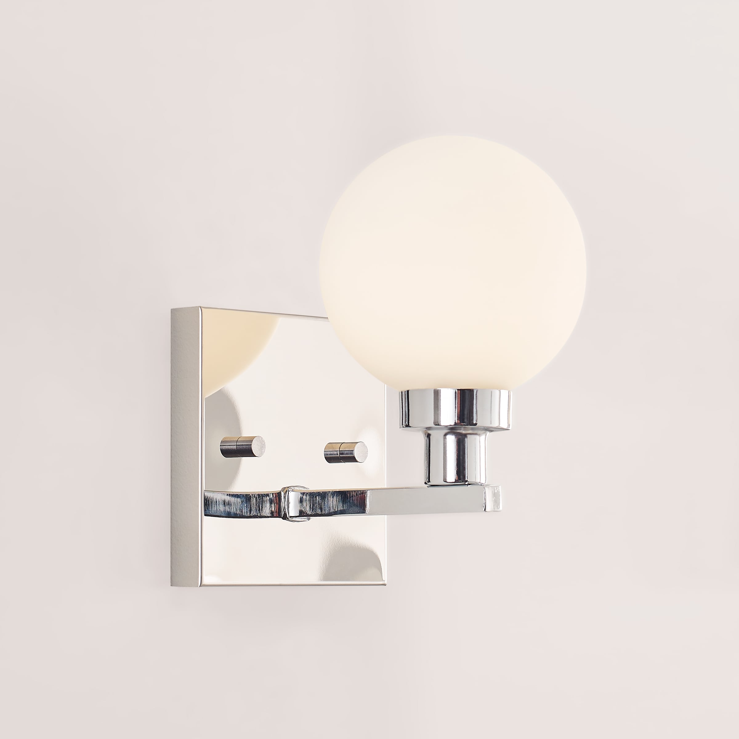 Clybourn Chrome Milk Glass Dimmable Wall Sconce