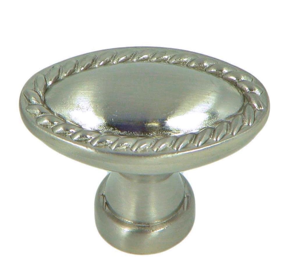 Stone Mill Hardware CP80104-SN Austin Satin nickel Oval Traditional Cabinet Knob