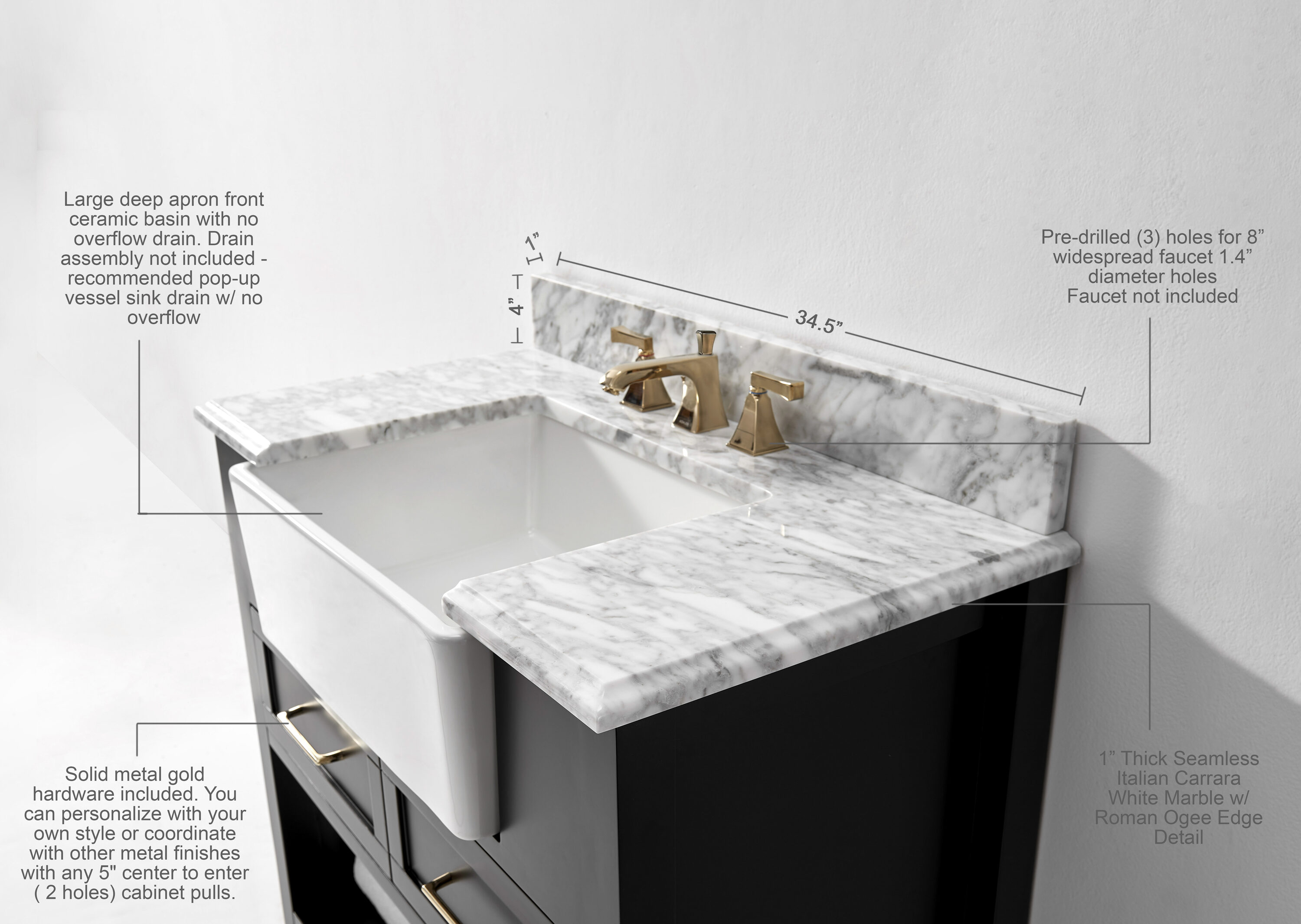 Ancerre Designs VTS-HAYLEY-36-BO-CW Bath-Vanity-Combo - View #5