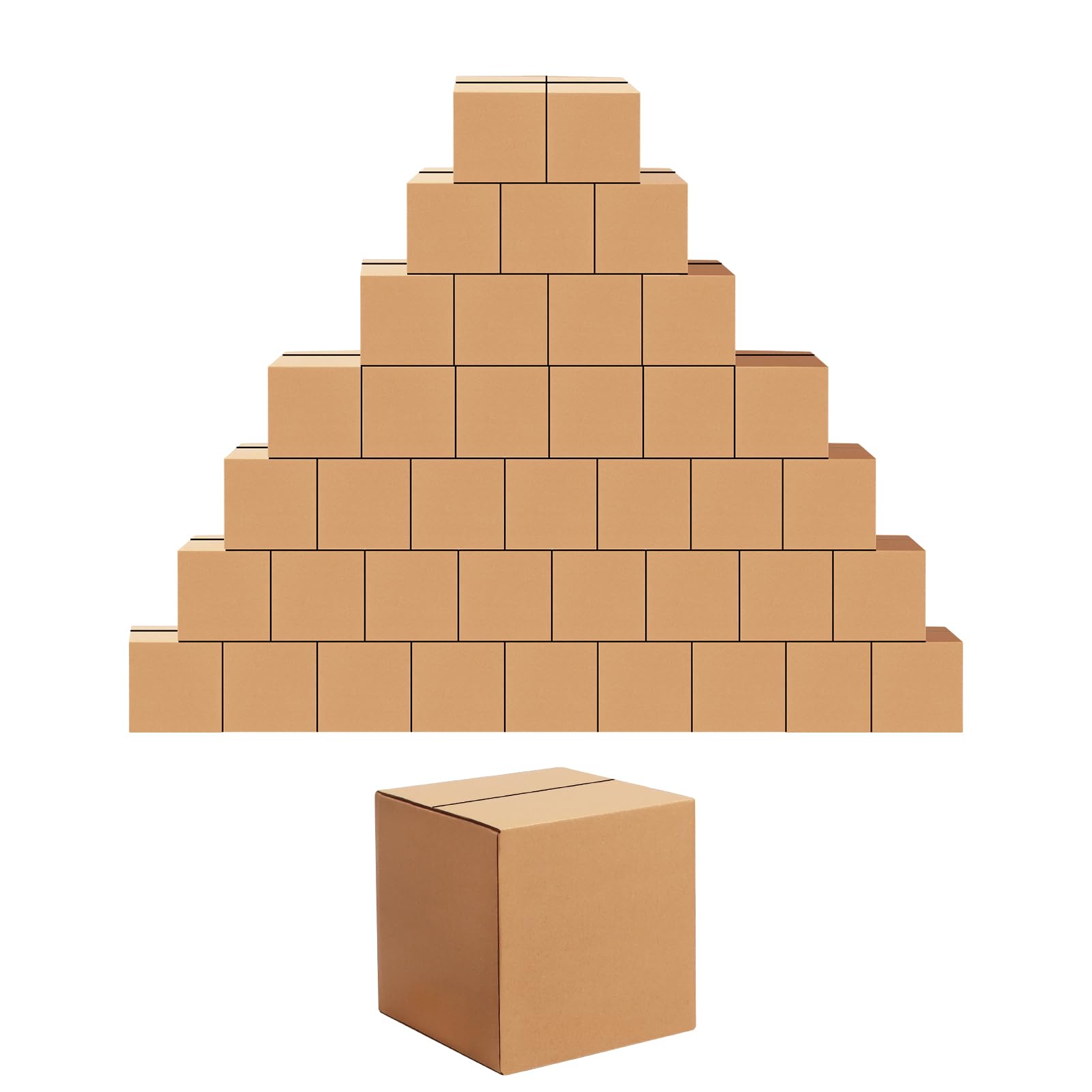 Linder Group Inc 40 pack 6 x 6 x 6 inch shipping boxes small cardboard boxes for packing moving mailing recyclable corrugated cartons easy to assemble