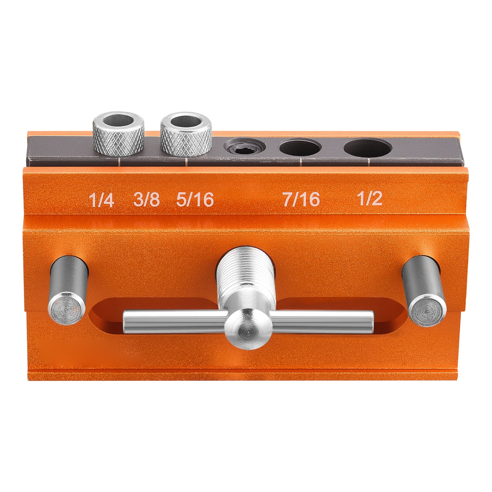 SVOPES SVOPESZJJZDXX13554V0 Self-Centering Doweling Jig Kit. Aluminum Alloy Woodworking Tool with Adjustable Width and 6 Drill Guide Bushings for Precise Drilling and Marking