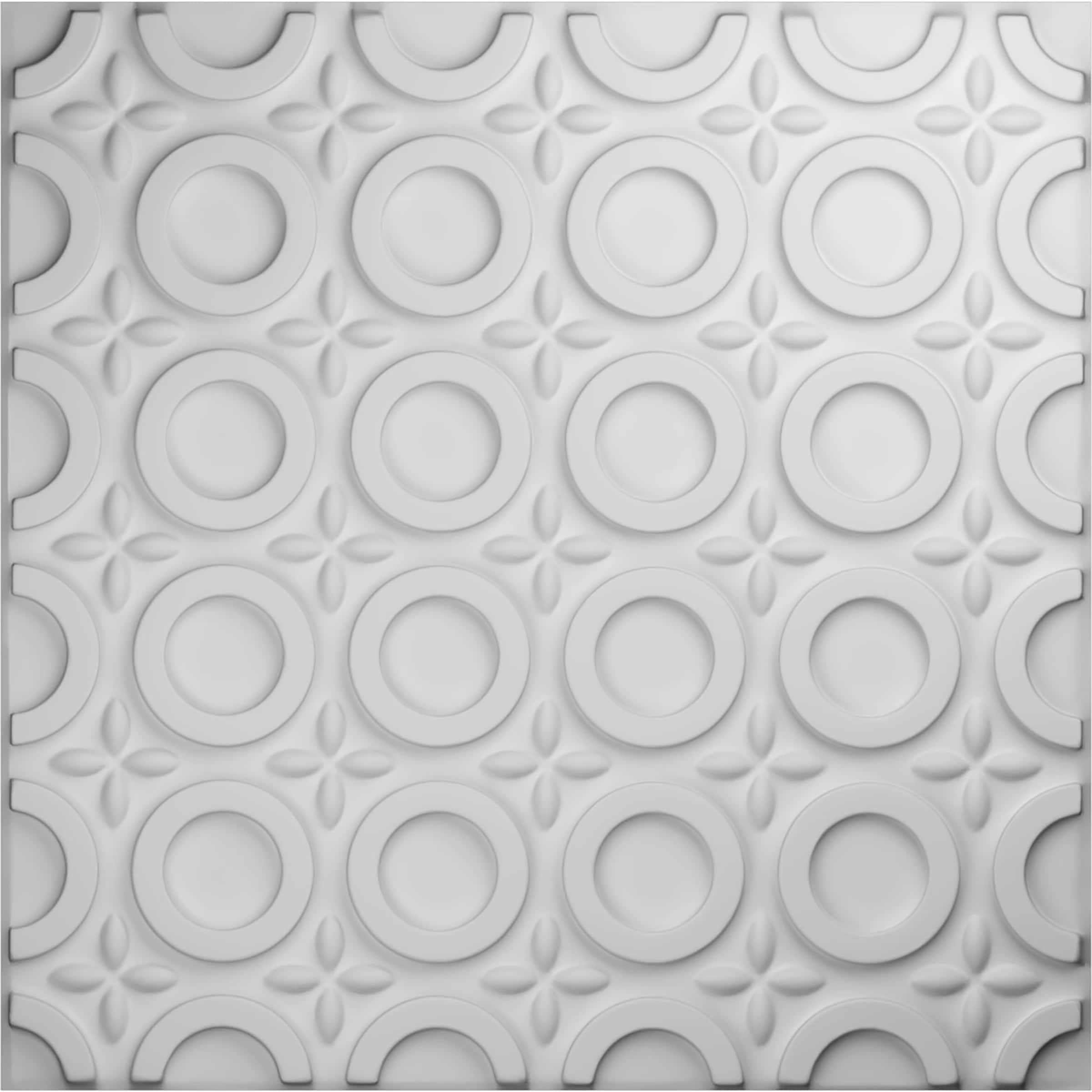 Ekena Millwork WP20X20ASWH 19-5/8-in x 19-5/8-in Embossed Paintable/Stainable White PVC Wall Panel ( 2.67-sq ft )
