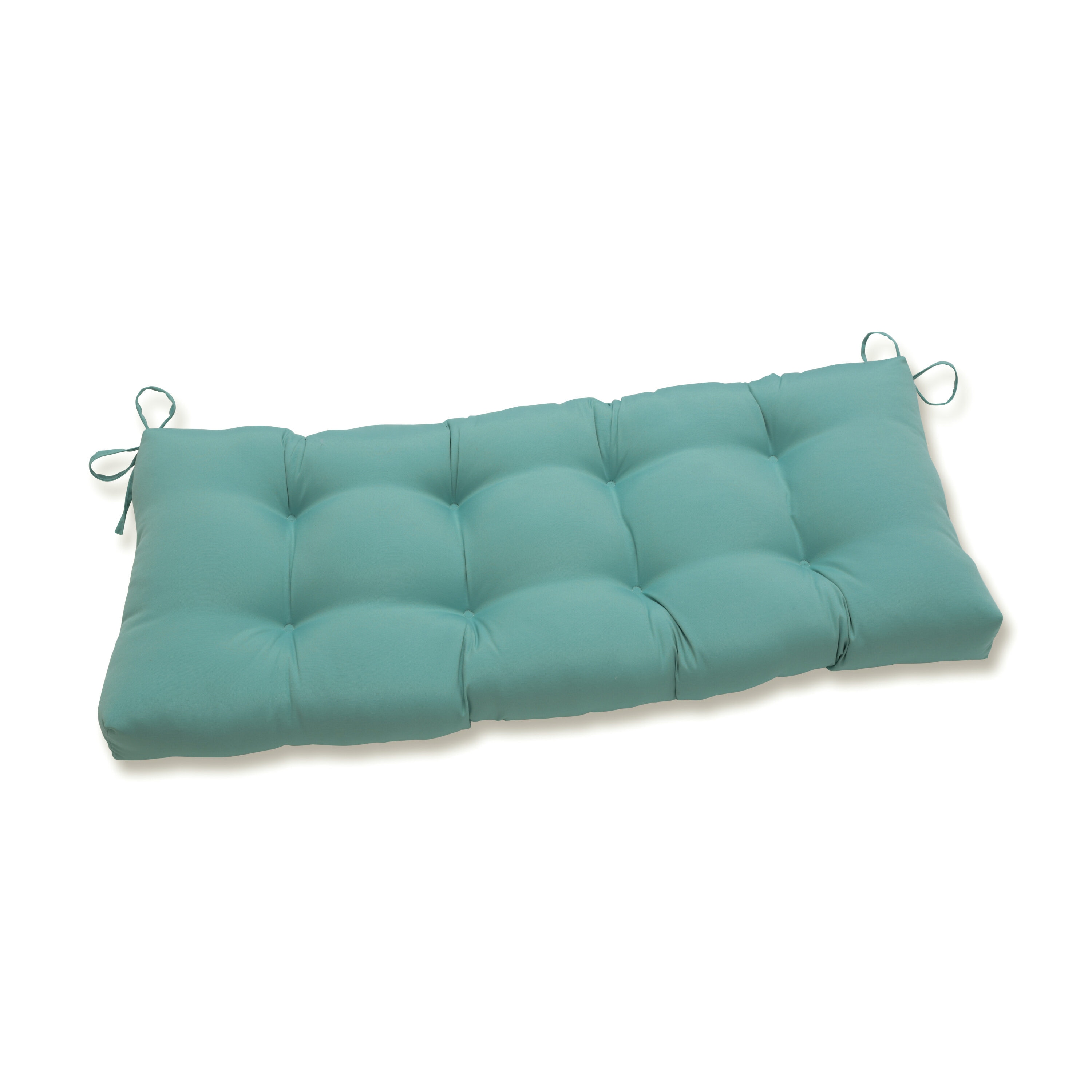 Pillow Perfect Sunburst Pool 48 in x 18 in Blue Patio Bench