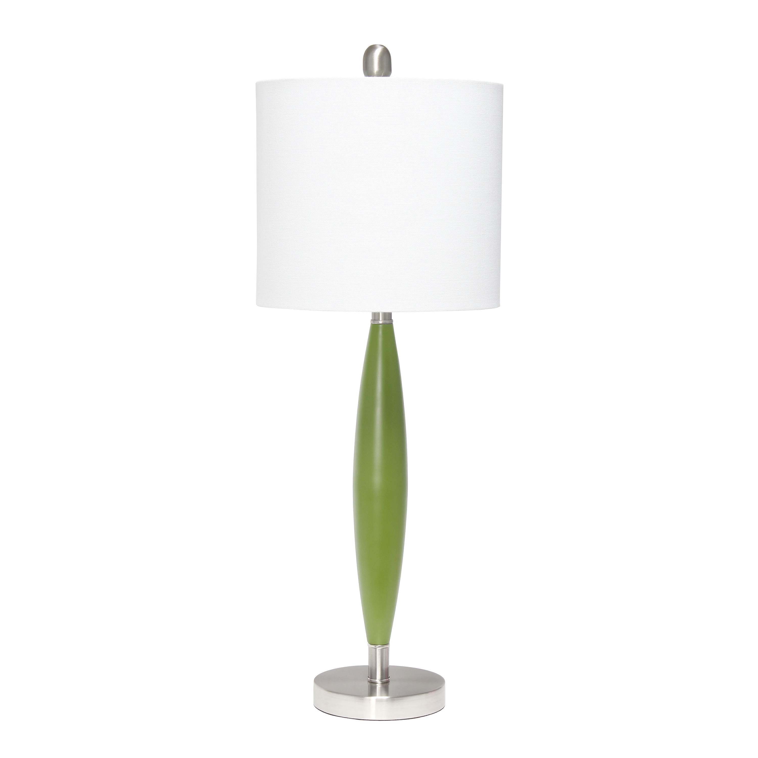 Lalia Home LHT-1024-GR Classix 27-in Green LED Rotary socket Table Lamp with Fabric Shade