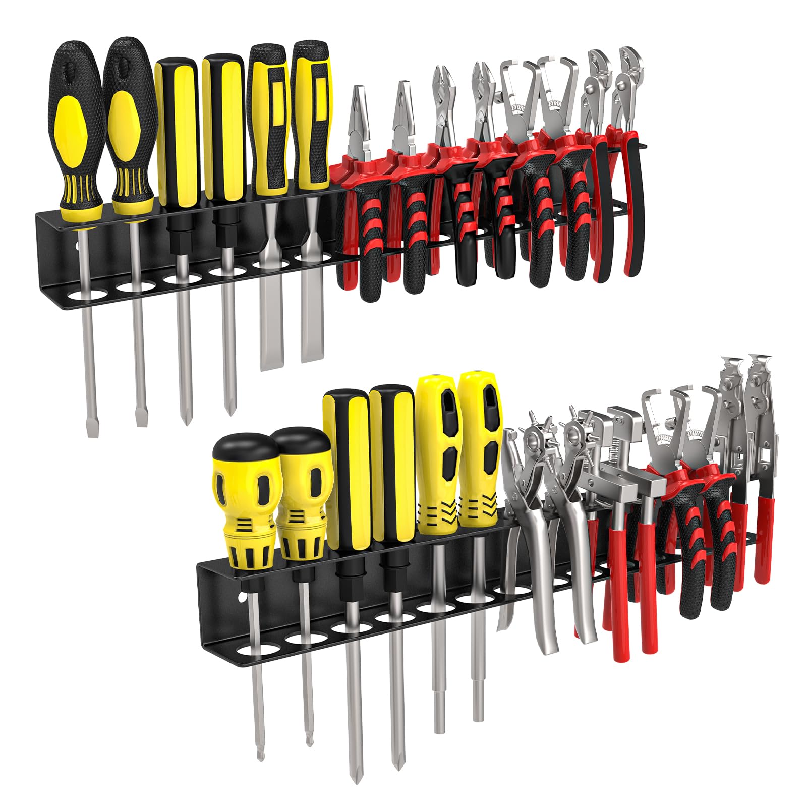 AOIZGMY  Screwdriver Holder Wall Mount Tool Organizer Steel Plier Storage Rack for Garage Workshop Workbench Tool Chest Large Capacity Easy