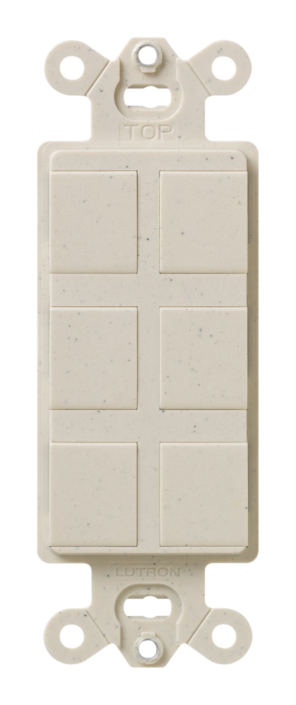 Lutron SC-6PF-LS Claro 1-Gang Standard Size Limestone Plastic Indoor Screwless Decorator Wall Plate