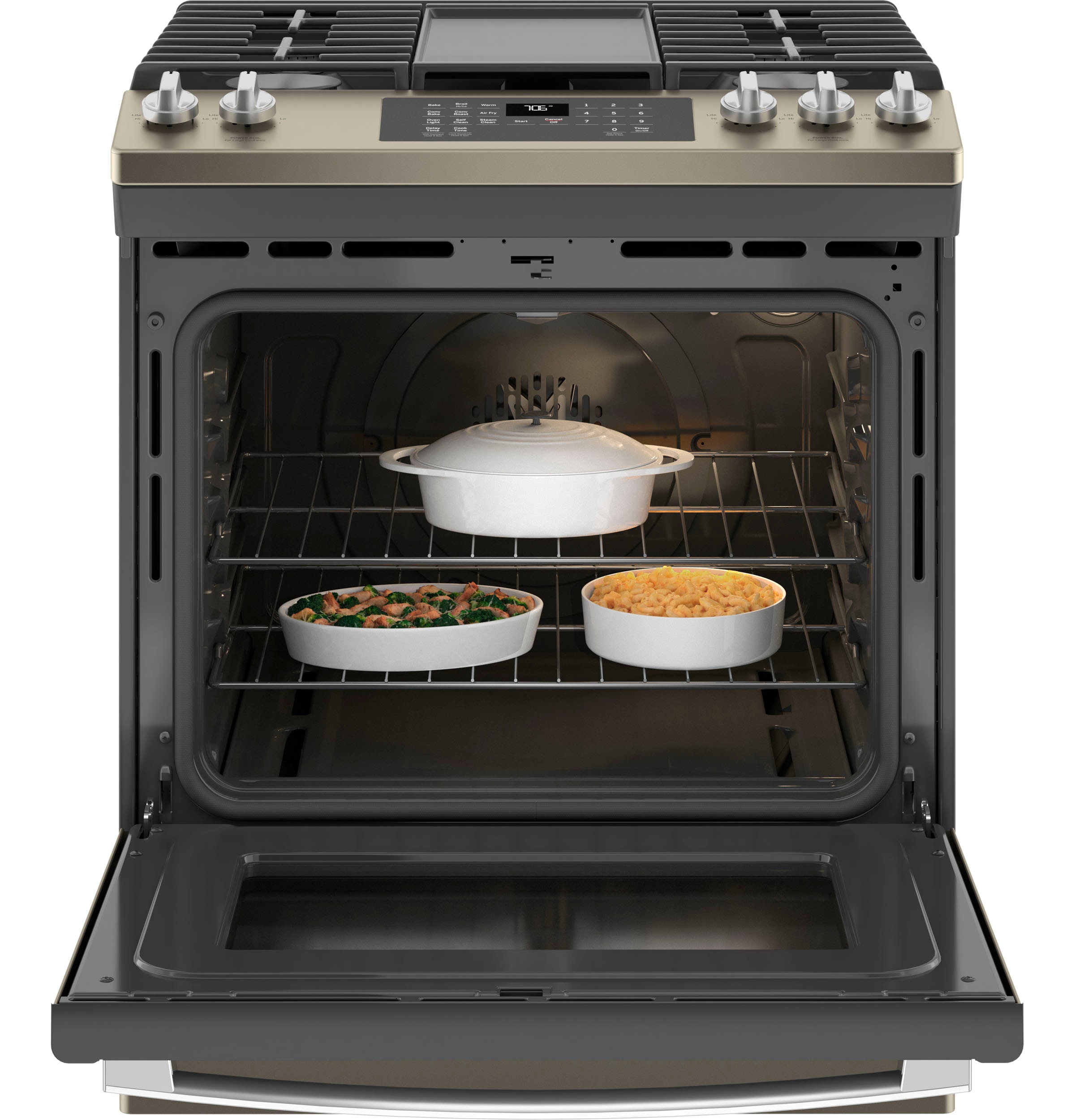 🚨NEW STOVE🚨 w/AIR FRYER🤩 GE 30in 5 Burners 5cu ft Self Cleaning