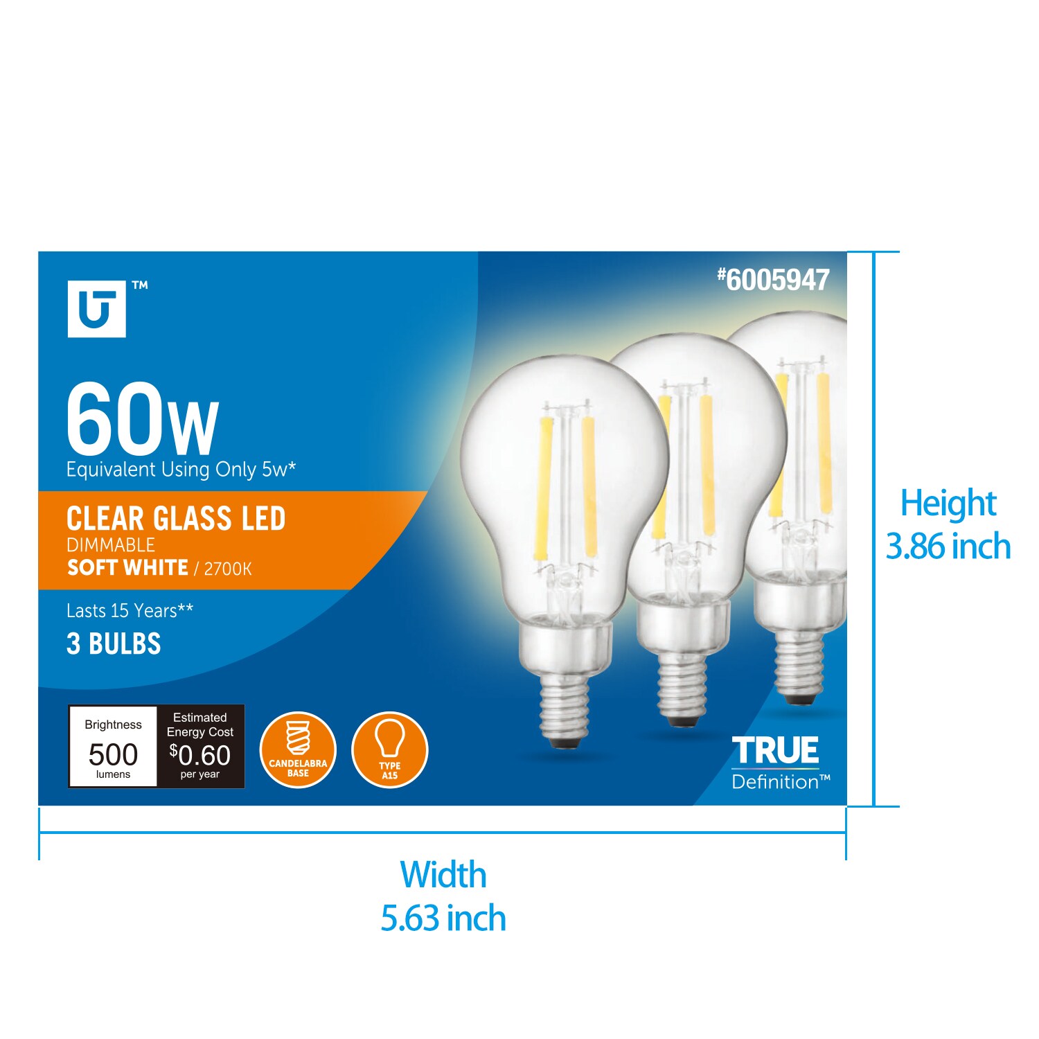 Utilitech 16A08-A15C-C-5W-27 Led-Lights - View #4