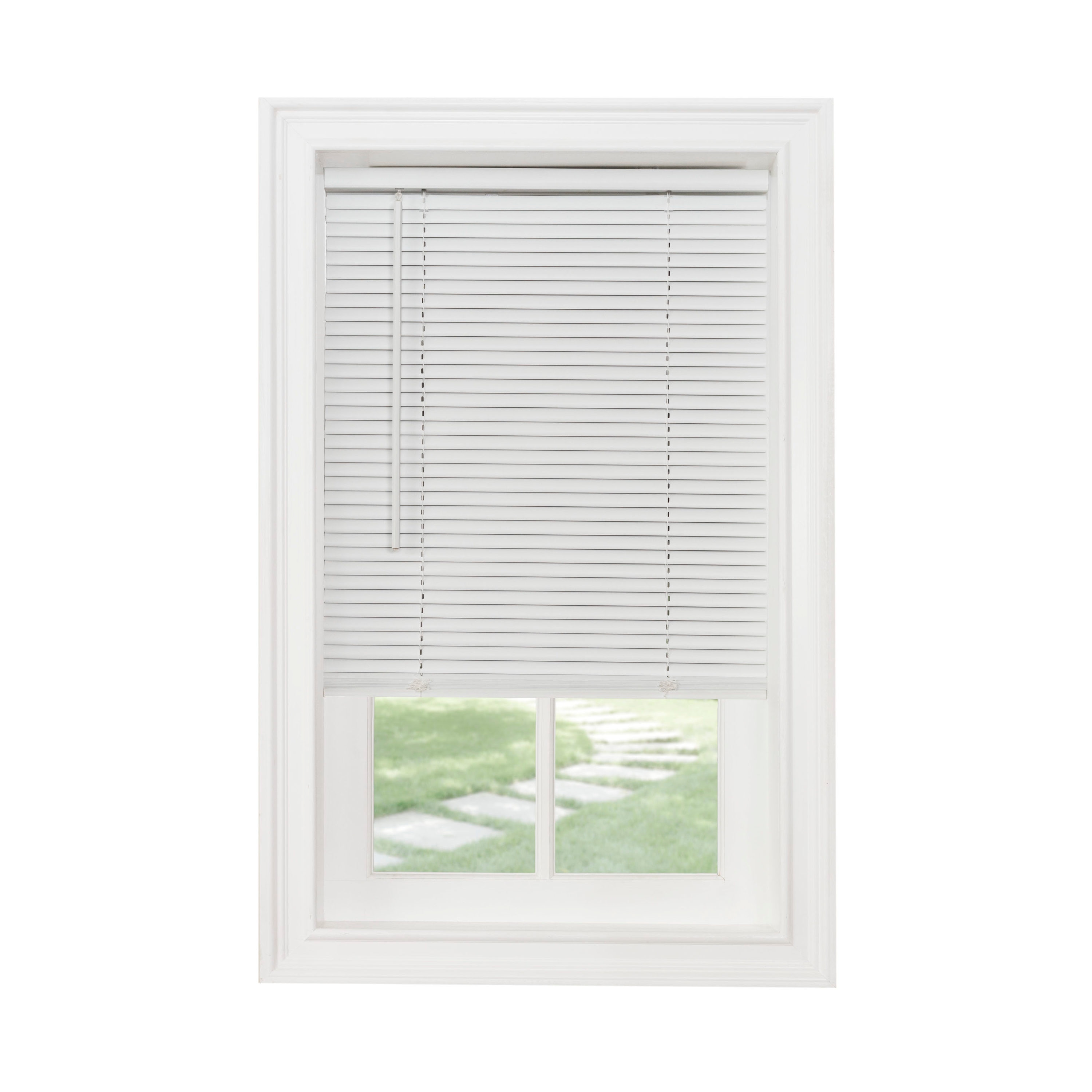 Achim GII Morningstar 1-in Slat Width 34-in x 48-in Cordless White Vinyl Light filtering Mini-blinds