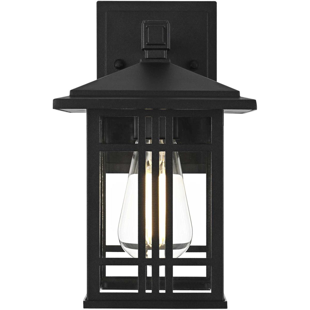 Elegant Lighting 2845182 OD613W10BK Harley 1 Light 10 inch Black Outdoor Wall Sconce