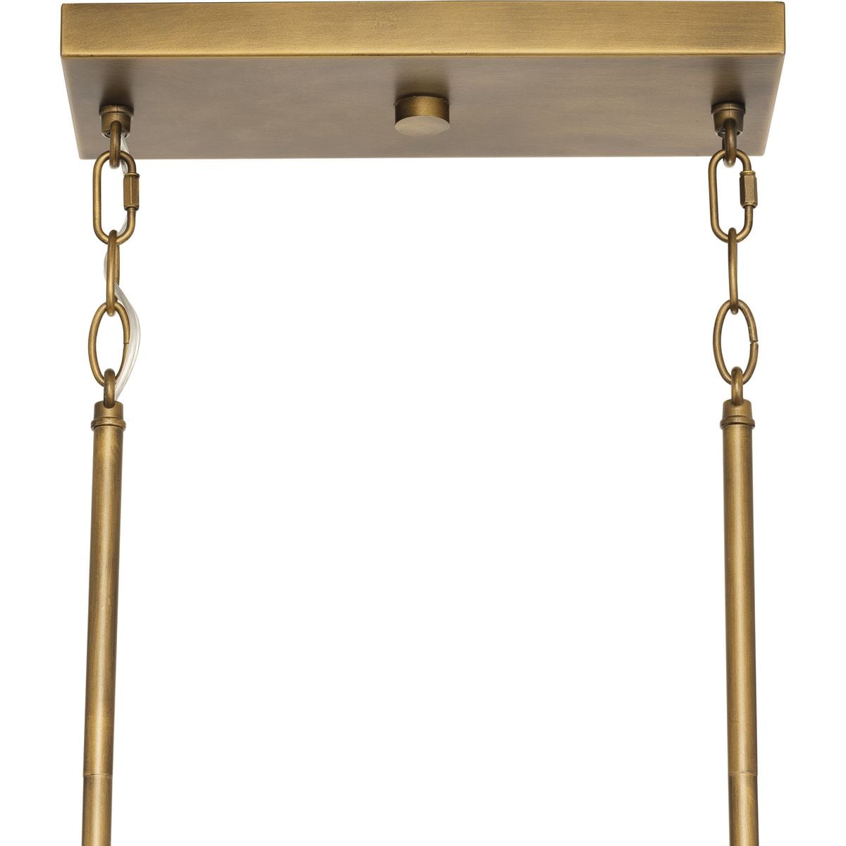 Burgess Aged Bronze 44'' Modern Farmhouse Island Light with Seeded Glass