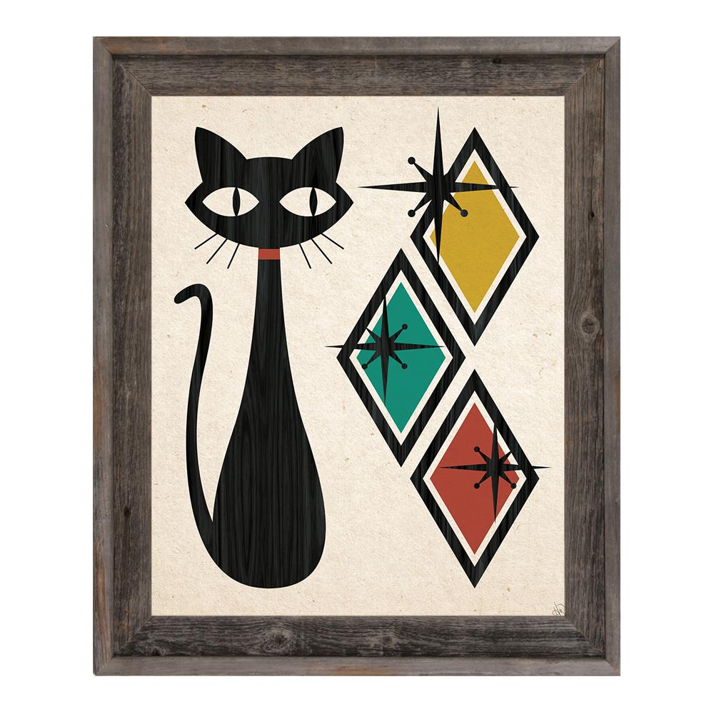 Creative Gallery RET001167MTL16X20FM Brown Wood Framed 20-in H x 16-in W Vintage/Retro Print on Canvas