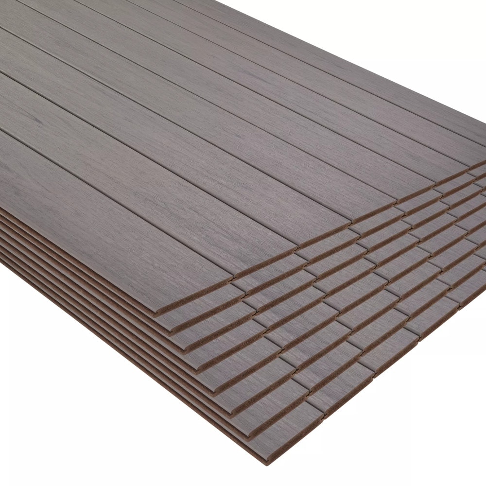 Trex MS010620S2G64 Select 1-in x 6-in x 20-ft Millstone Grooved Composite Deck board 64 -Pack