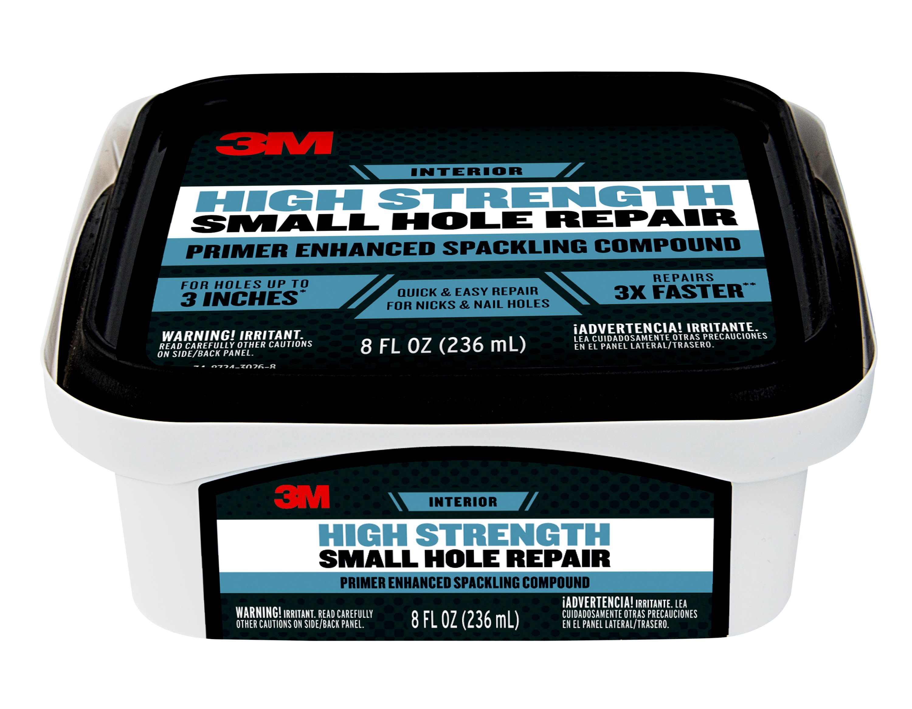3M Large Hole Wall Repair Kit with 12 fl. oz Compound, Self-Adhesive Back  Plate, Putty Knife and Sanding Pad 