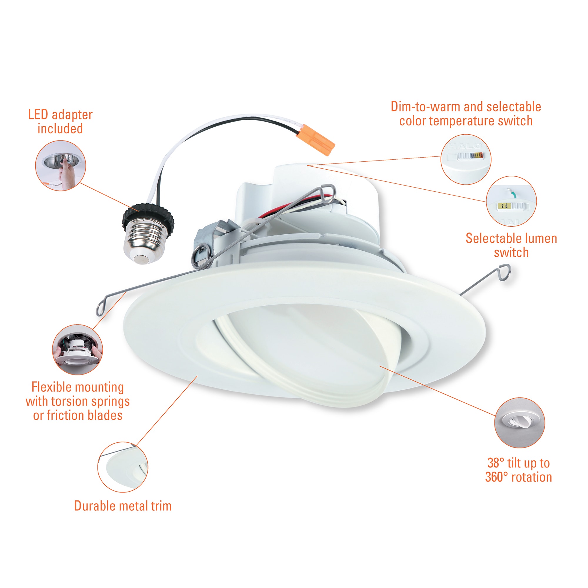 HALO RA56LS9FSD2W1EWH Led-Retrofit-Downlight - View #4