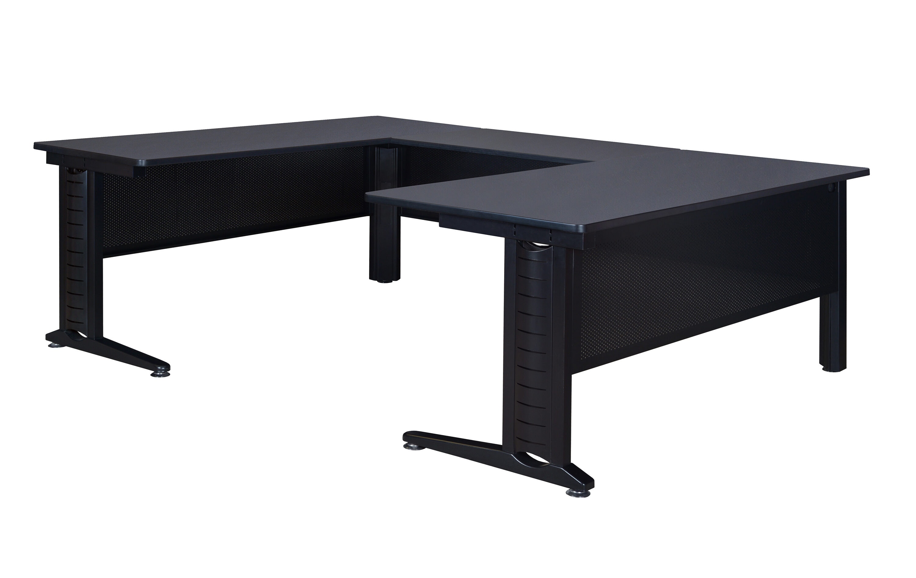 Regency MUDS723042GY Fusion 96-in Gray Modern/Contemporary U-shaped desk
