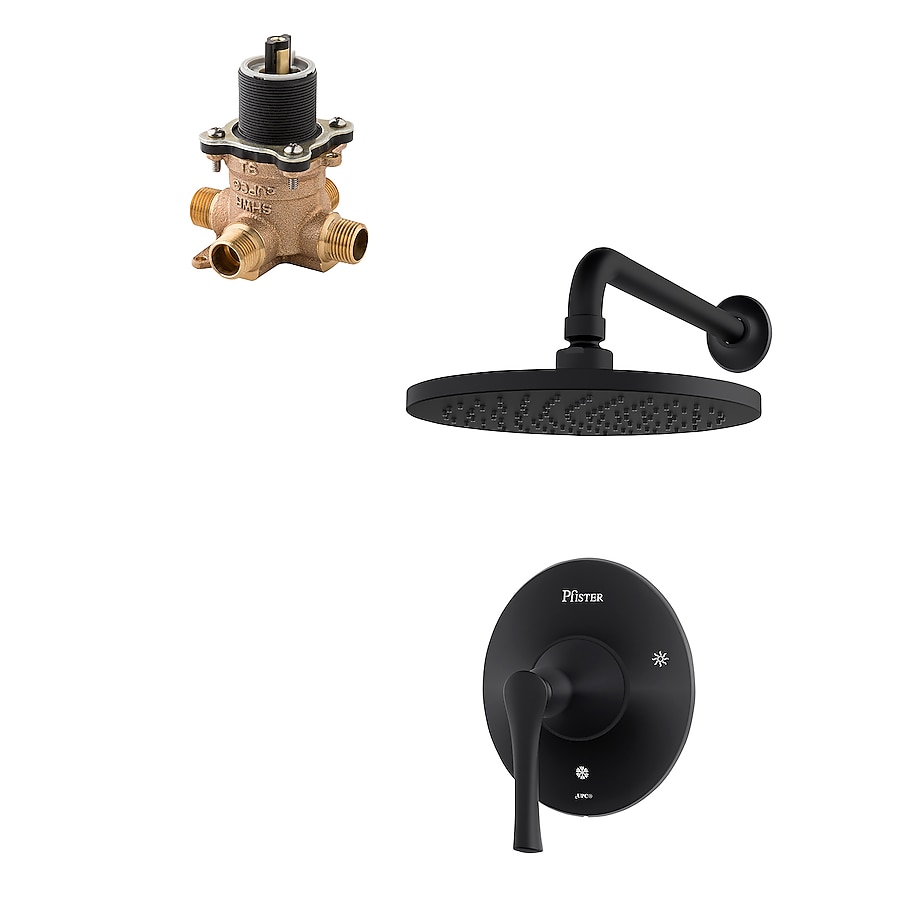 Pfister Rhen Matte Black 1-handle Shower Faucet with Valve Pfister Rhen Matte Black 1-handle Shower Faucet with Valve