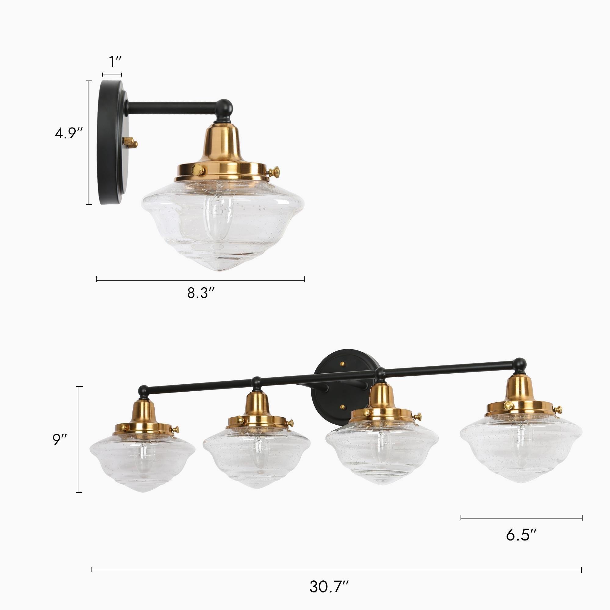 ZEVNI Unicky Mid-Century Modern 30.7-in 4-Light Matte Black LED Mid ...