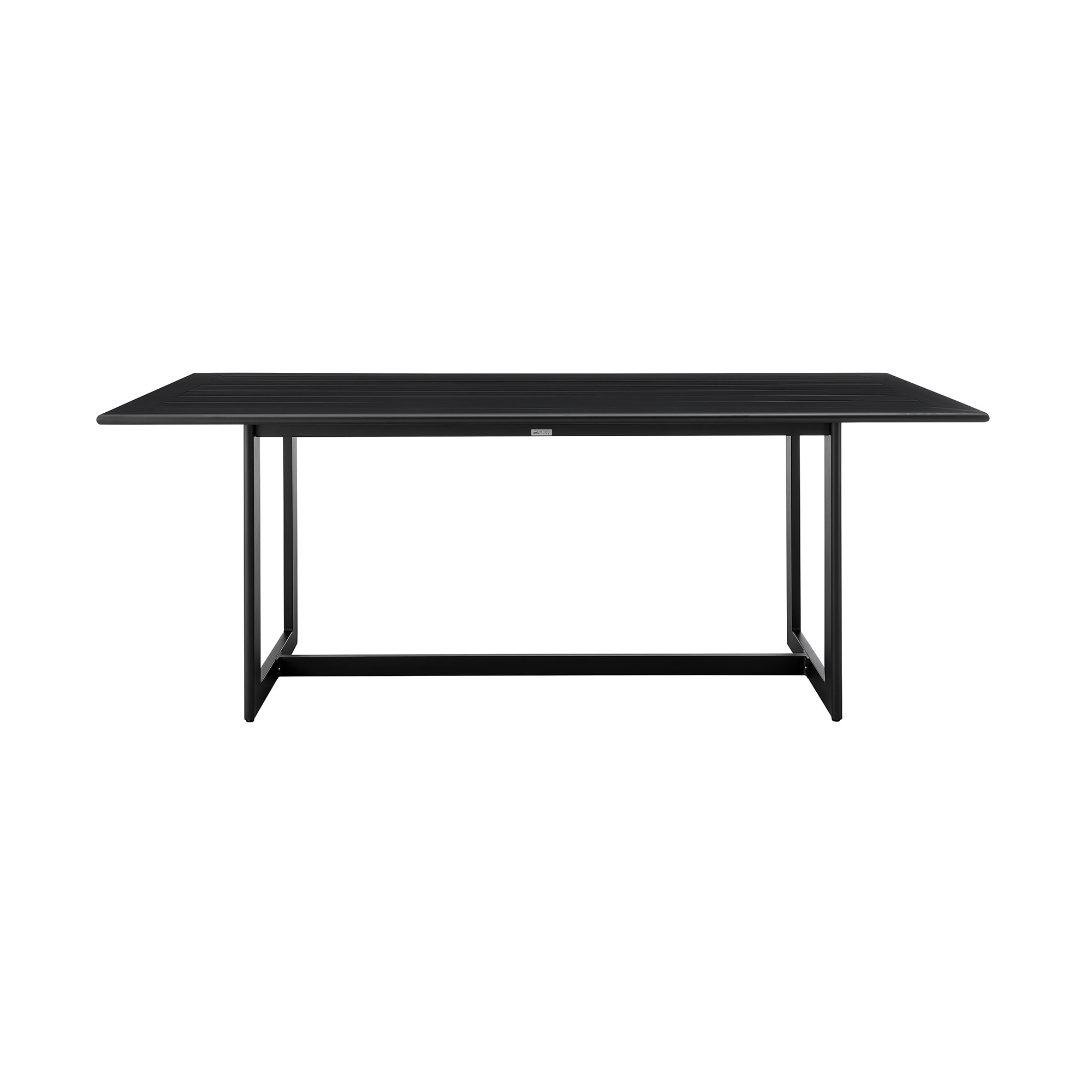 Armen Living LCCCDISQBL Black Contemporary/Modern Dining Table, Metal with Powder Coated Metal 79-Inches L x 30-Inches H