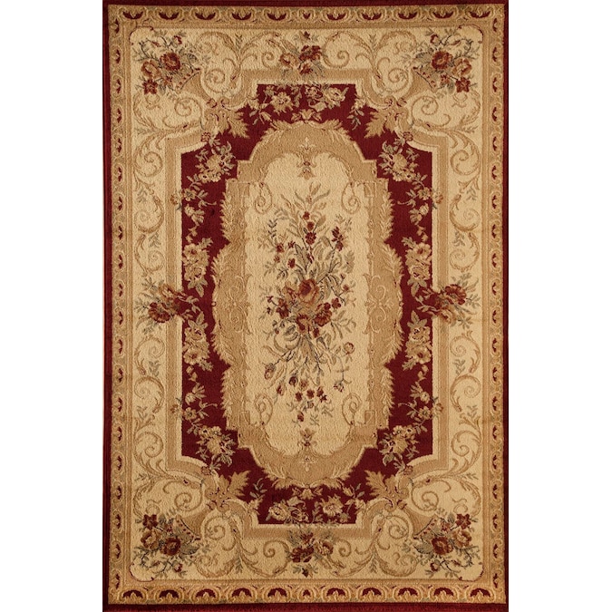 11 Aubusson Red Fl Area Rug, Rugs America New Aubusson