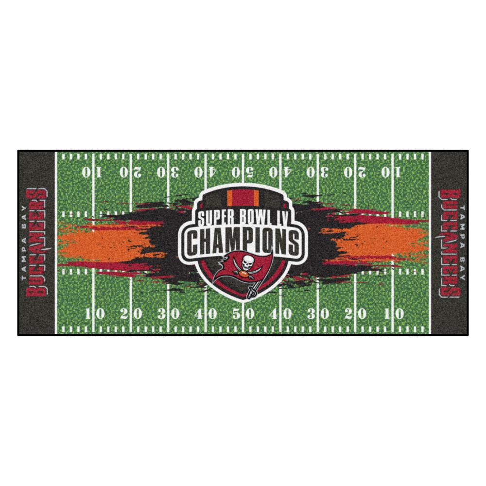 FANMATS Super Bowl LV 3 x 6 Green Indoor Runner Rug in the Rugs department  at