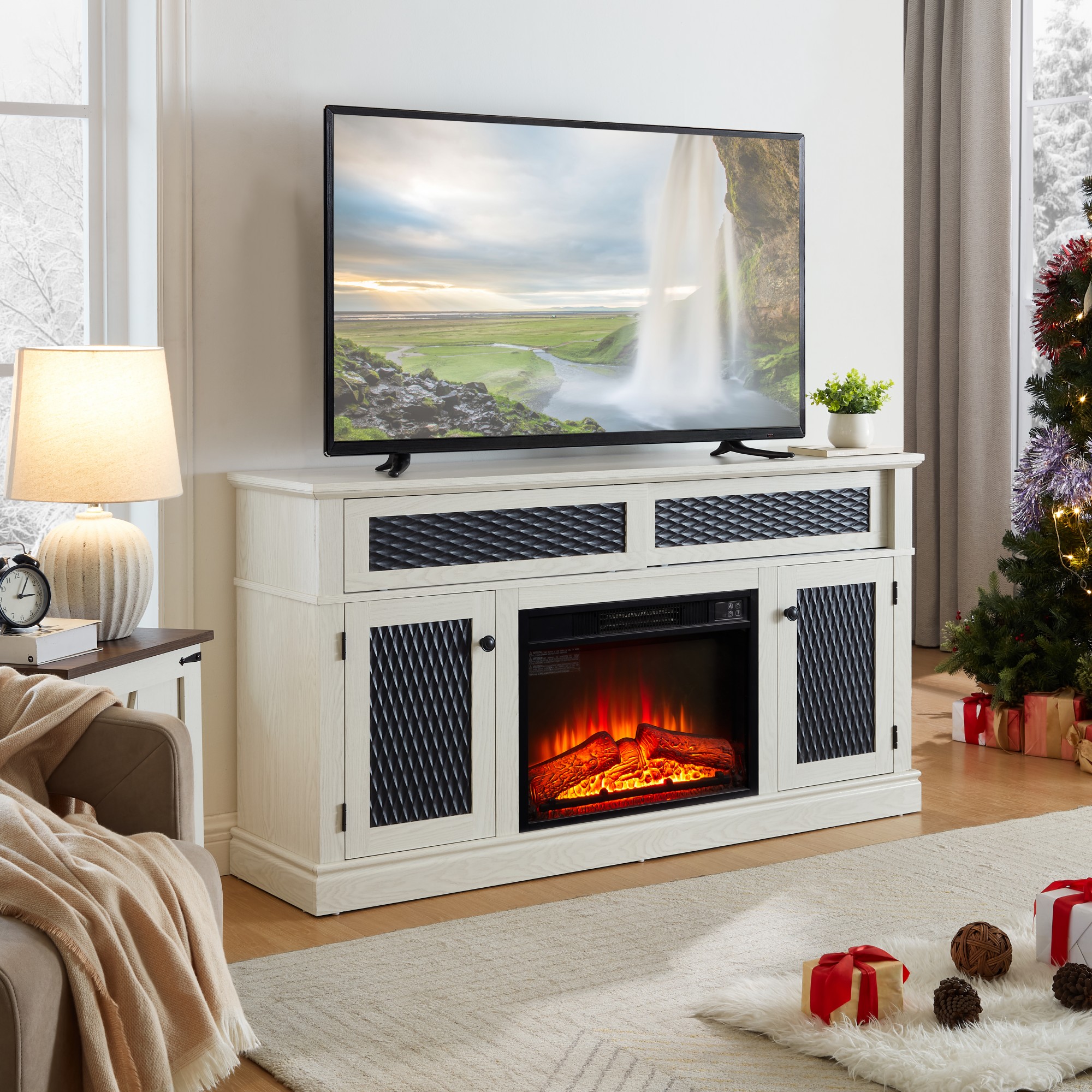 Clihome BL-JHGM223-WH Electric-Fireplaces - View #5