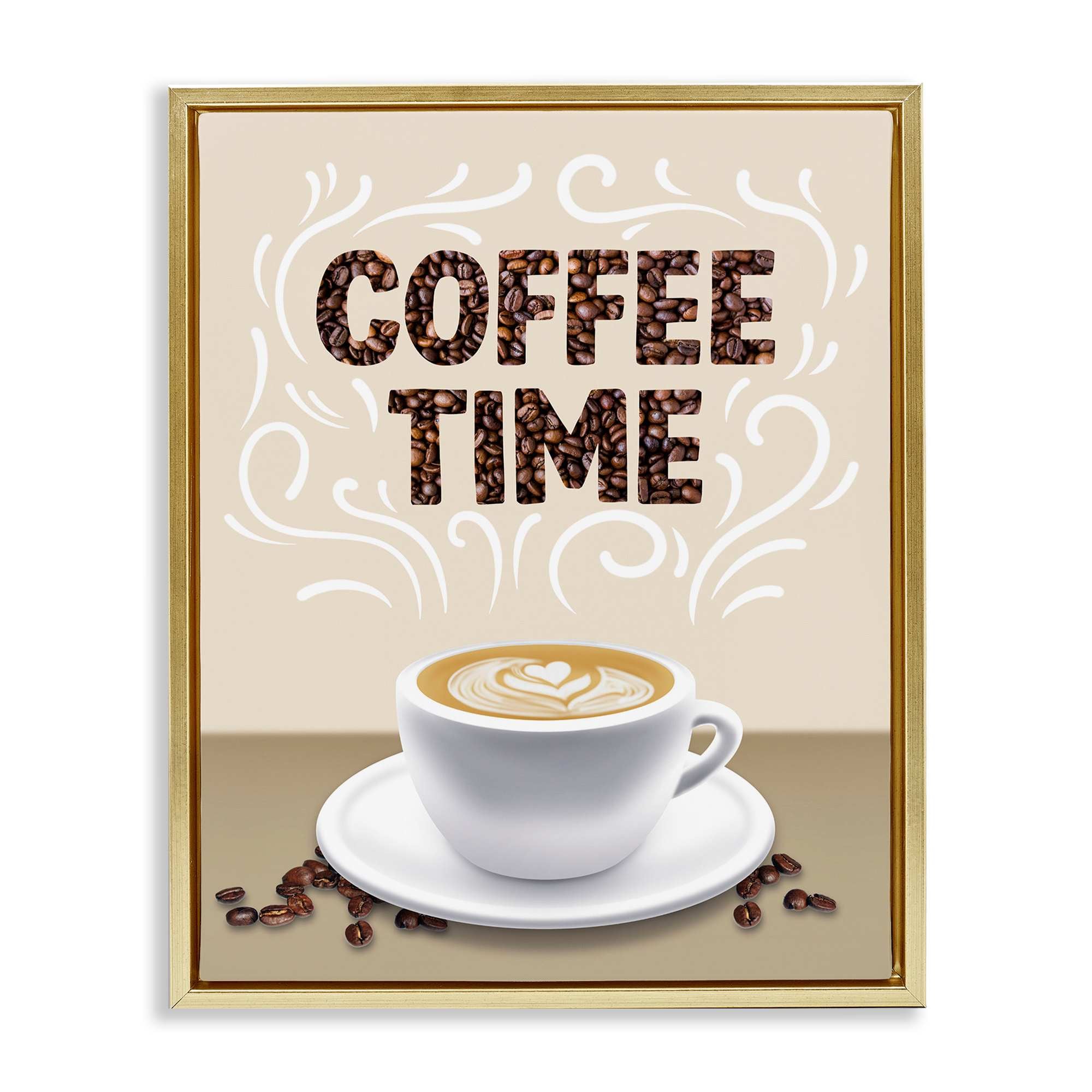 Stupell Industries BS-482-FFG-24X30 Traditional Coffee Time Brew Floating Frame design by Marcus Prime