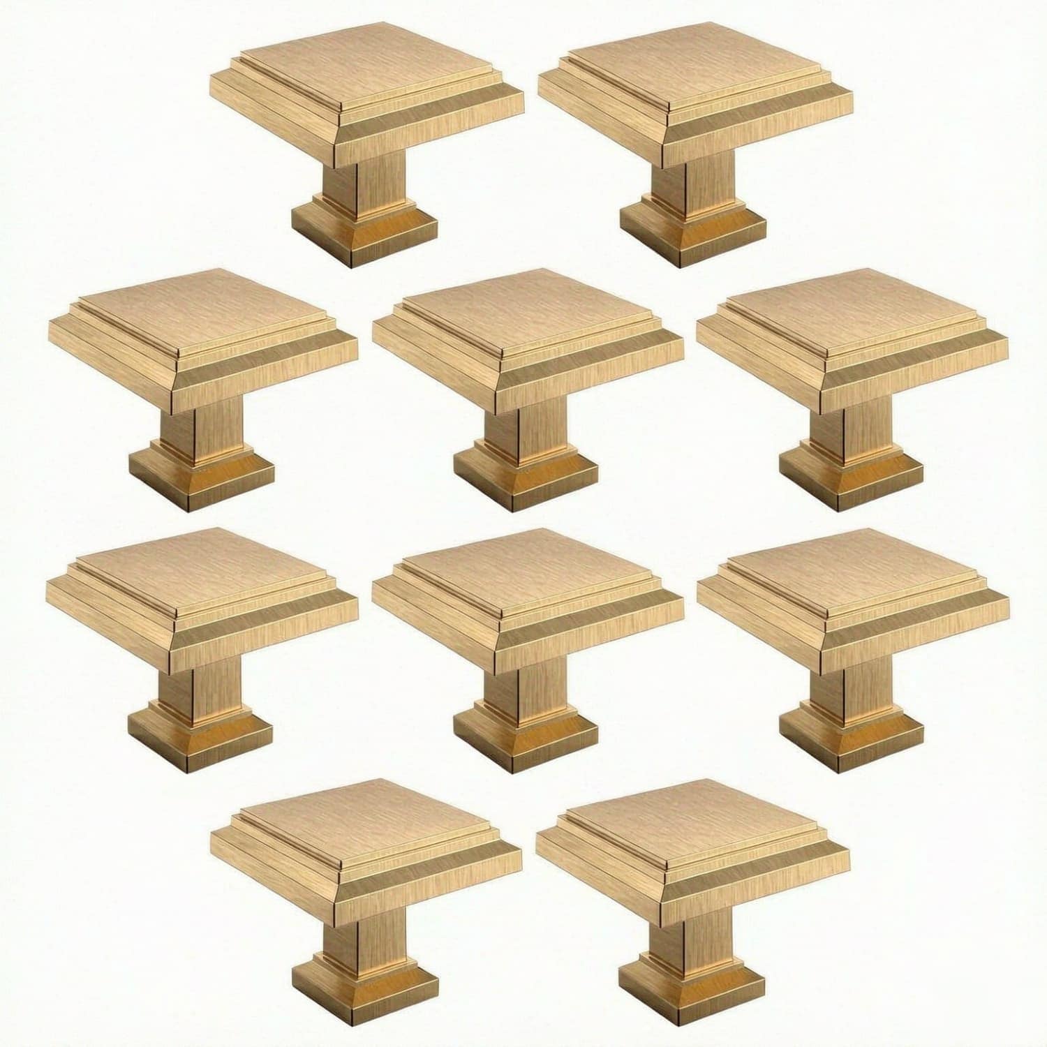 Angel Sar 10-Pack 1.3-in Champagne Bronze Cabinet Knobs with Durable Zinc for Cabinets Drawers
