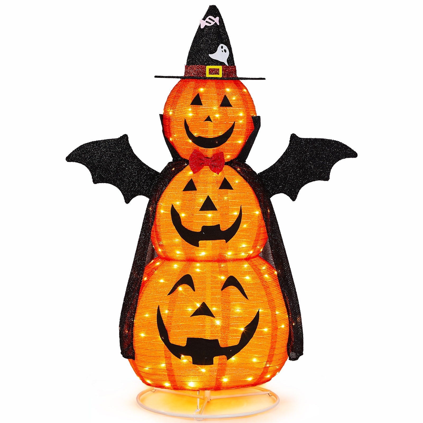 Winado 5 ft Pop up Lighted Pumpkin Halloween Decoration