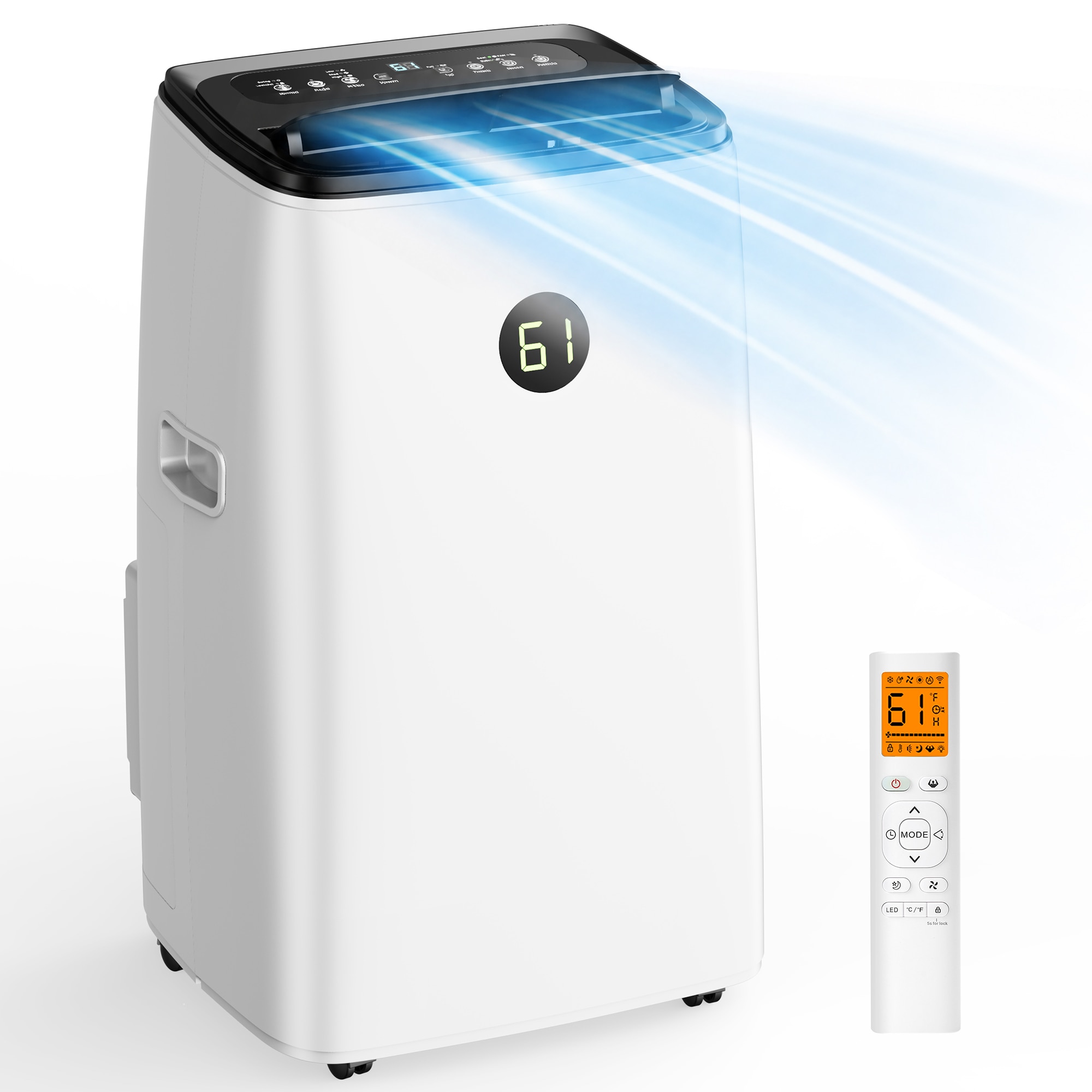 Humhold  16000 BTU Dual Hose Smart Inverter Portable Air Conditioner 3-in-1 Vented Portable AC Unit with Dehumidifier and Fan Cools up to 800 Sq. Ft. with Remote 24-Hour Timer Sleep Mode and DIY Window Kit