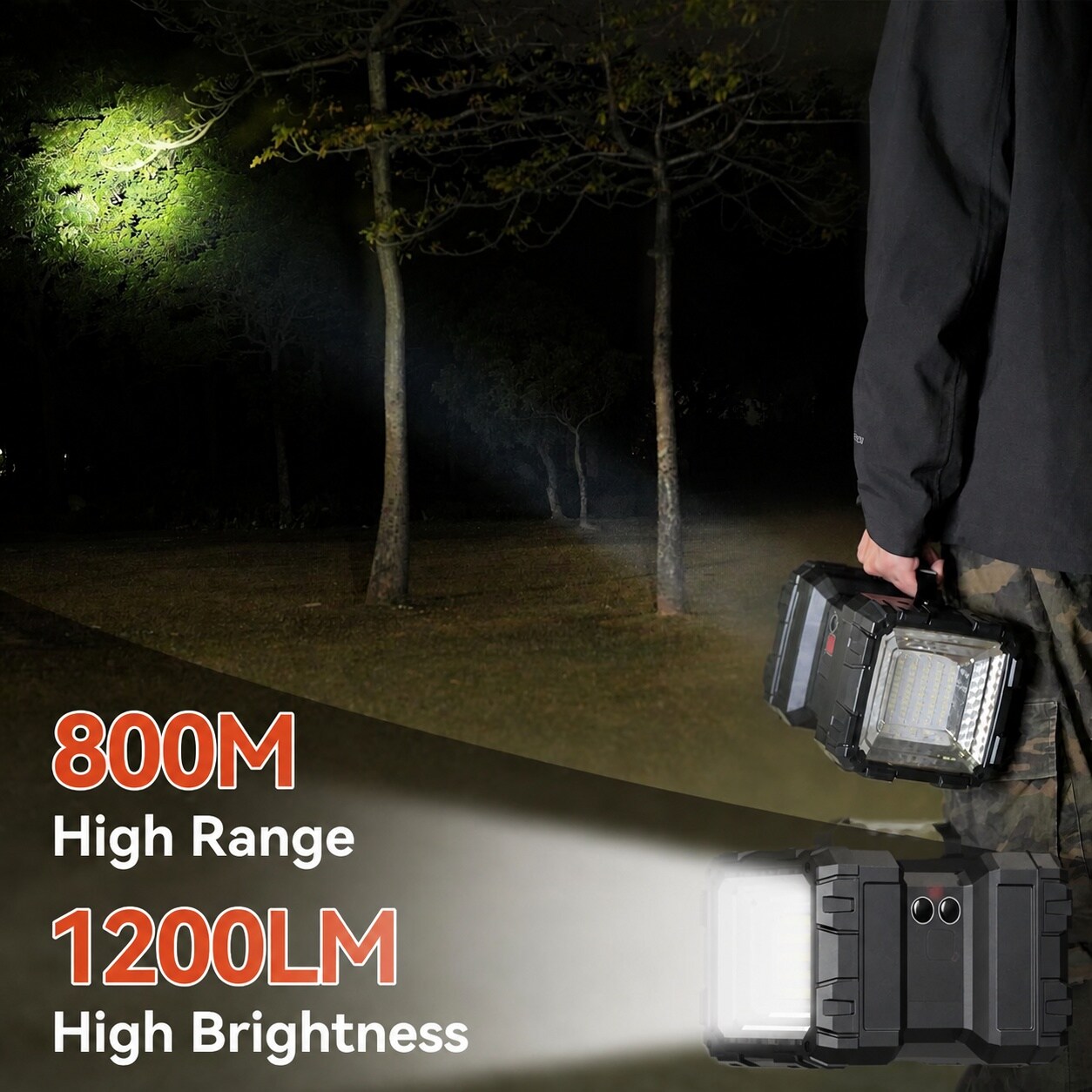 AOIZGMY Rechargeable LED Flashlight 1200LM 10000mAh Ultra Long Standby ...