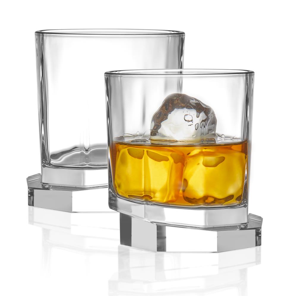 JoyJolt 10.5-fl oz Glass Lead Free Crystal Drinkware Set of: 2 in the  Drinkware department at