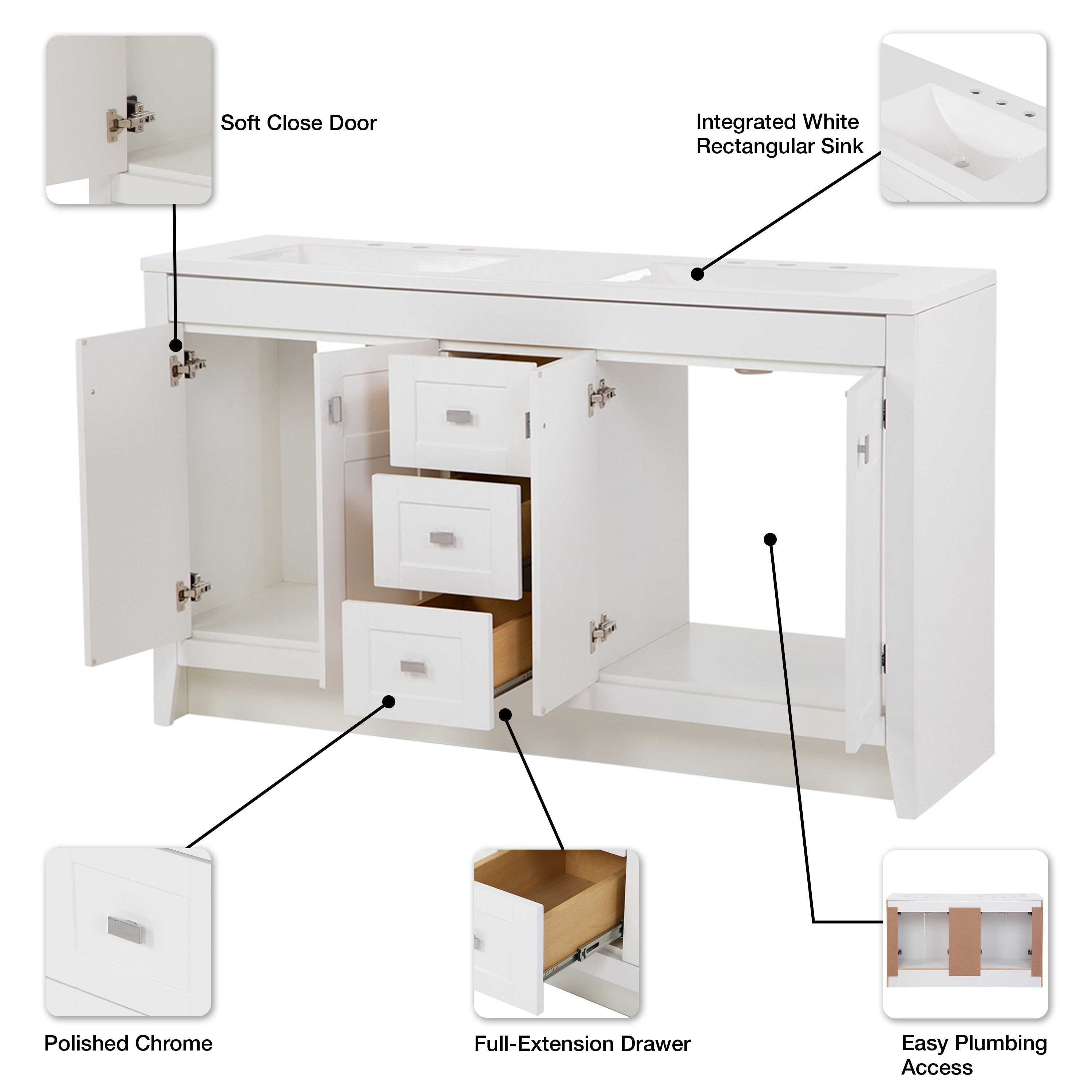 Diamond NOW C60W30006 Bath-Vanity-Combo - View #6