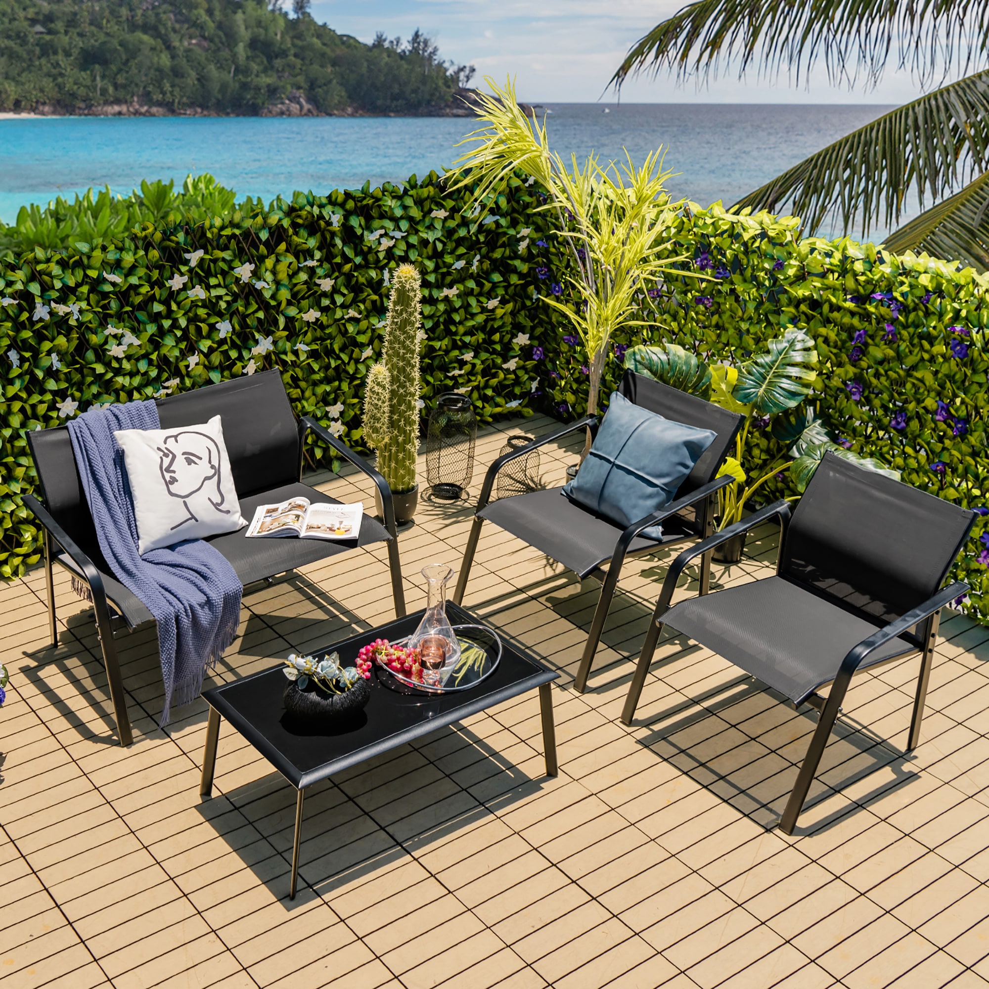 Costway NP10474DK Patio-Conversation-Sets - View #7