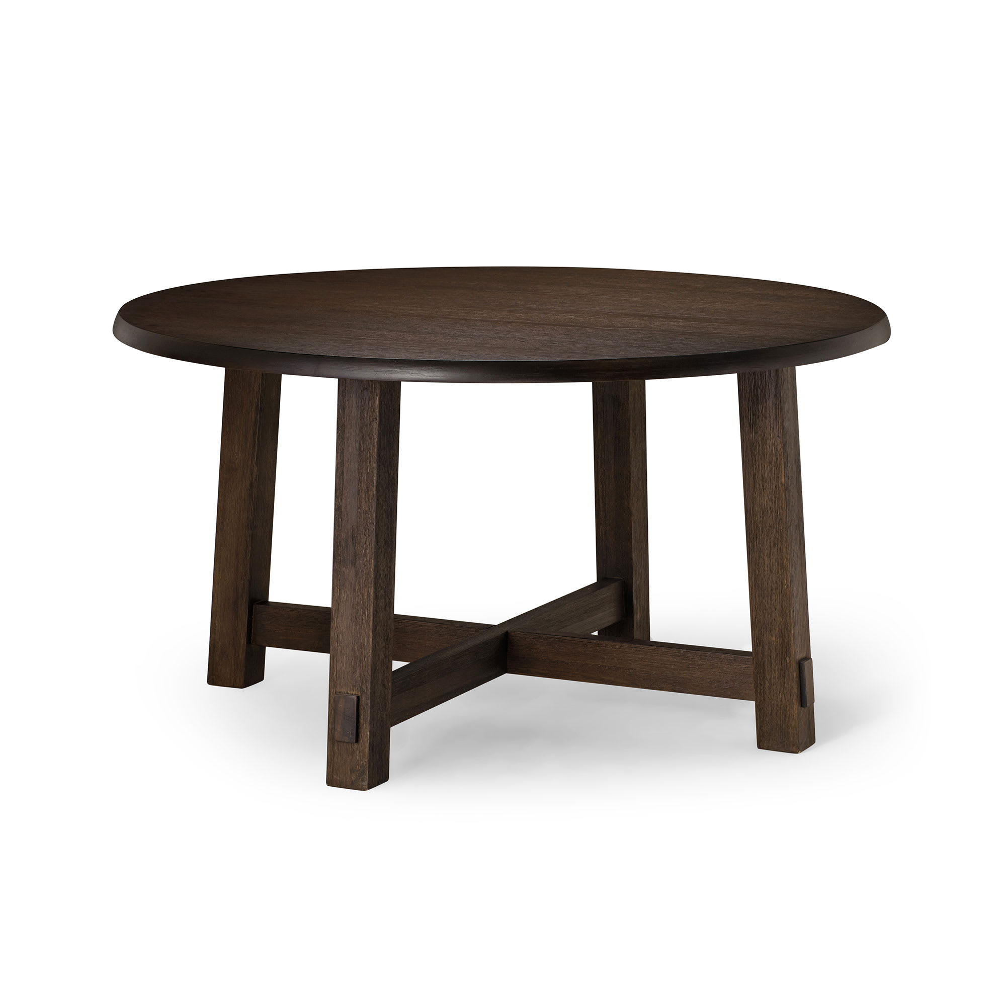 Maven Lane ML355002-WDT-BR Sasha Round Wooden Dining Table in Weathered Brown Finish