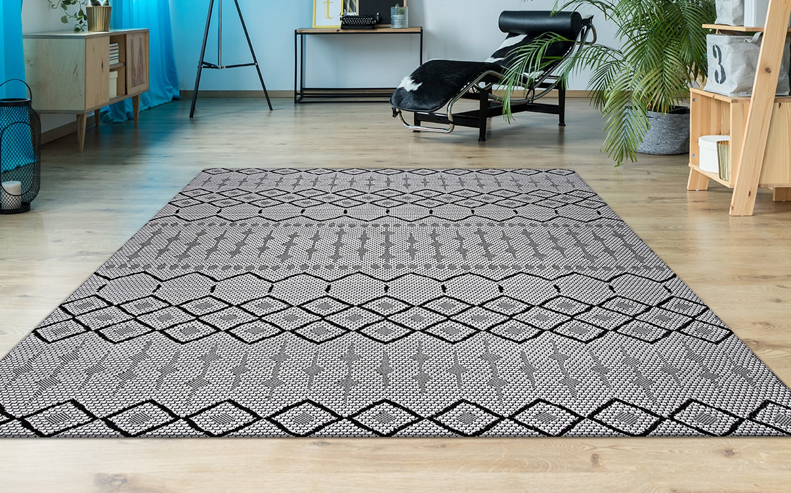 Couristan 82779001020037T Afuera 2 X 7 (ft) Hadron Indoor/Outdoor Geometric Area Rug