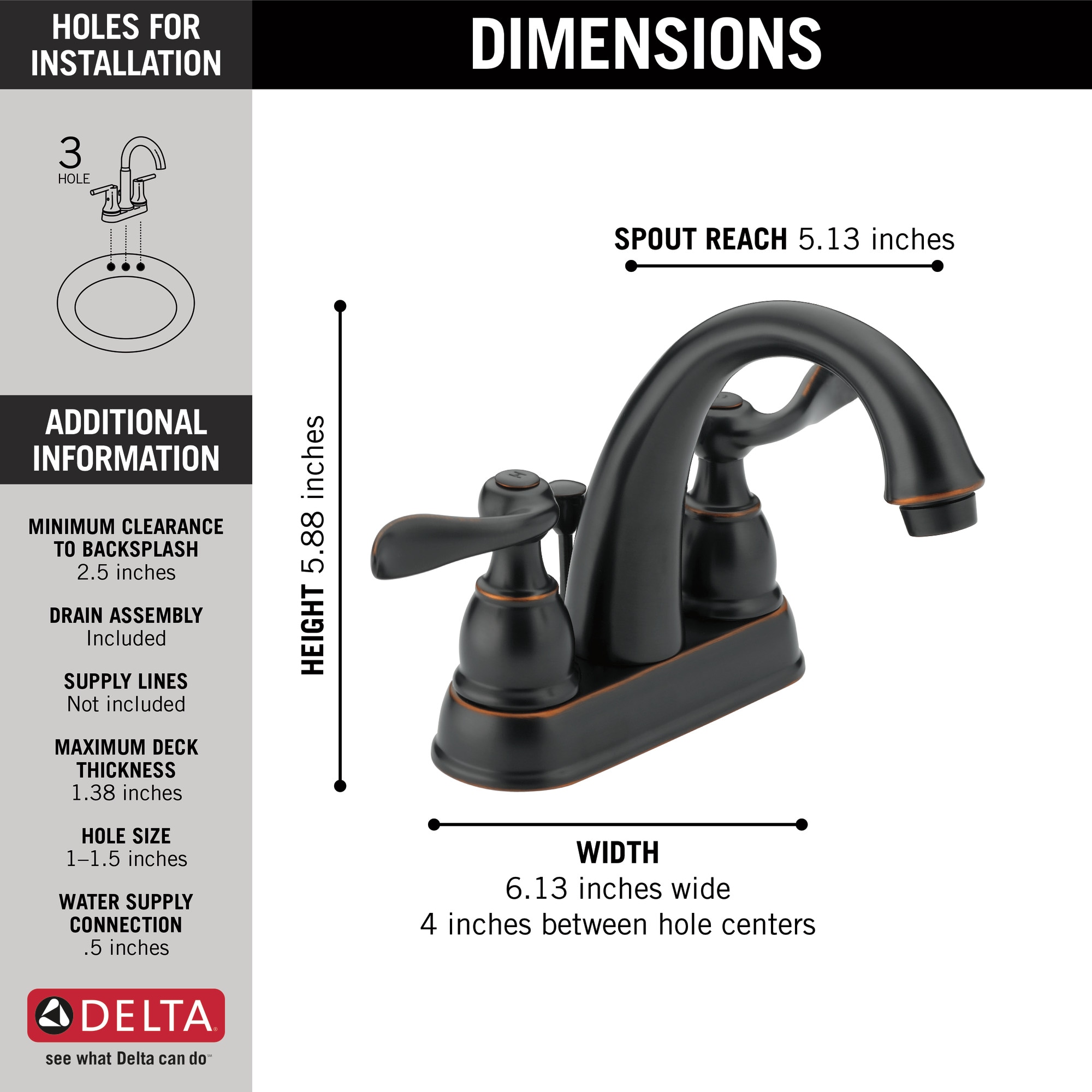 Delta B2596LF-OB Lavatory-Faucets - View #3